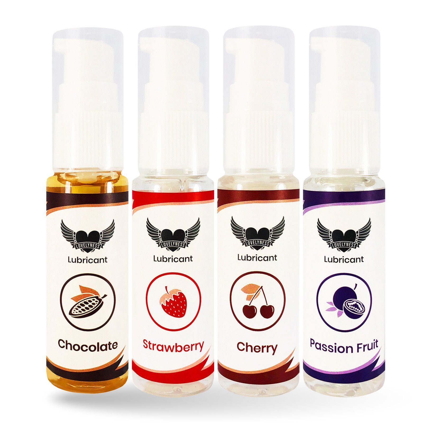 Gleitgel - mit Geschmack 120ml Schokolade, Erdbeere, Kirsche, Passionsfrucht