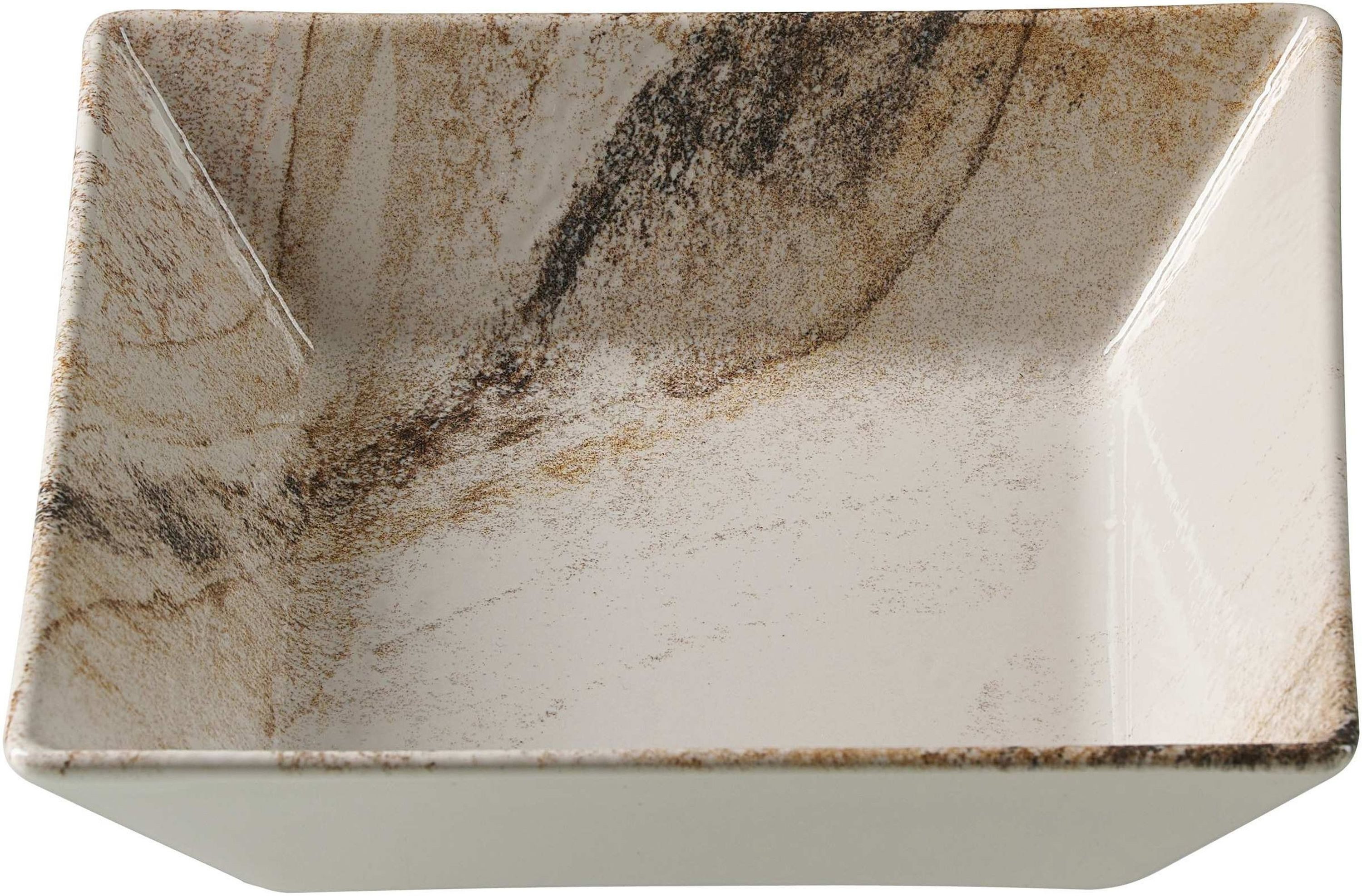 Ritzenhoff & Breker Schale Servierschale Arezzo 17x17 cm Steinzeug braun, Steinzeug