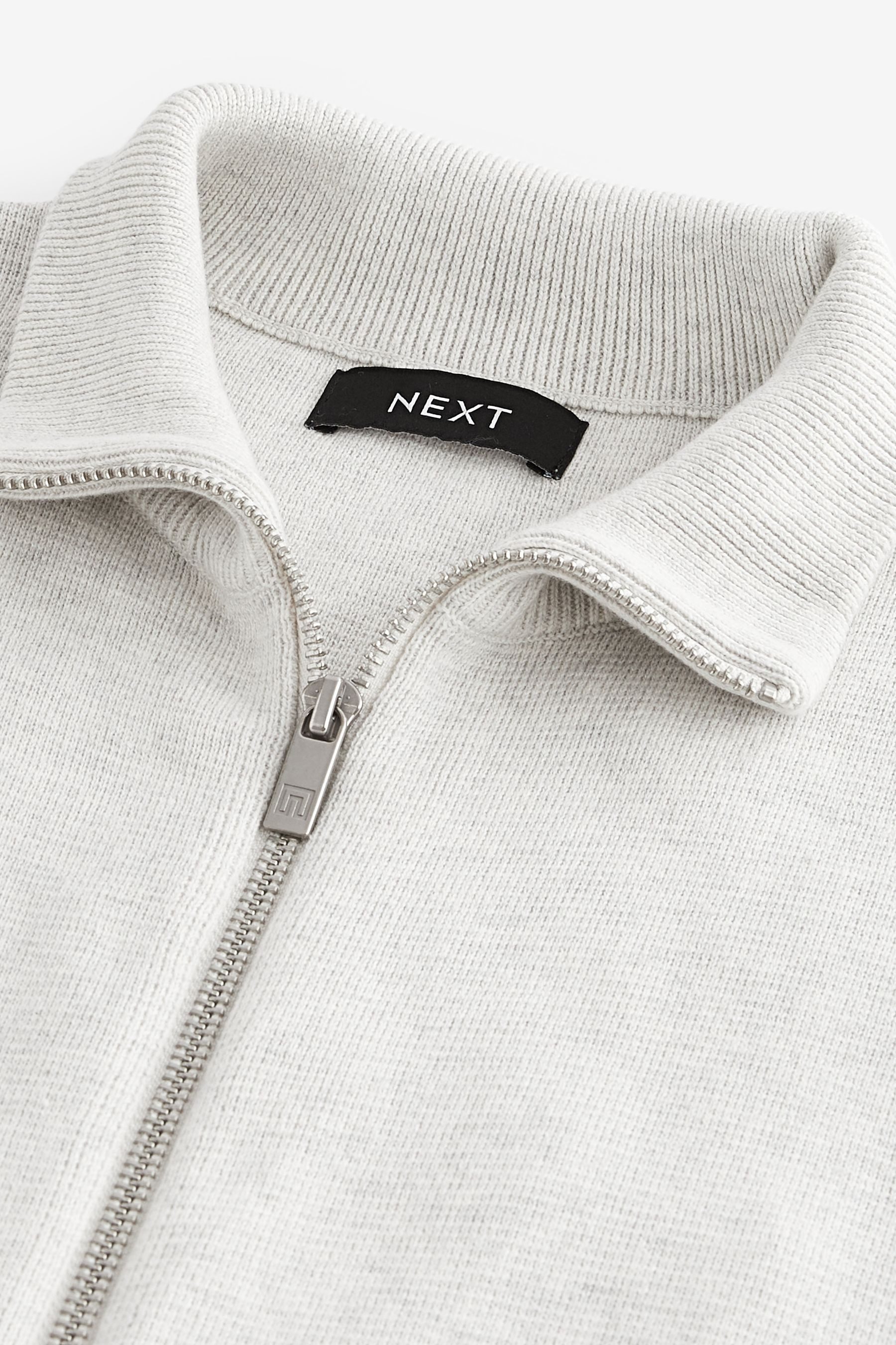 Next Strickweste Strickweste aus 100% Baumwolle mit Reißverschluss (1-tlg)