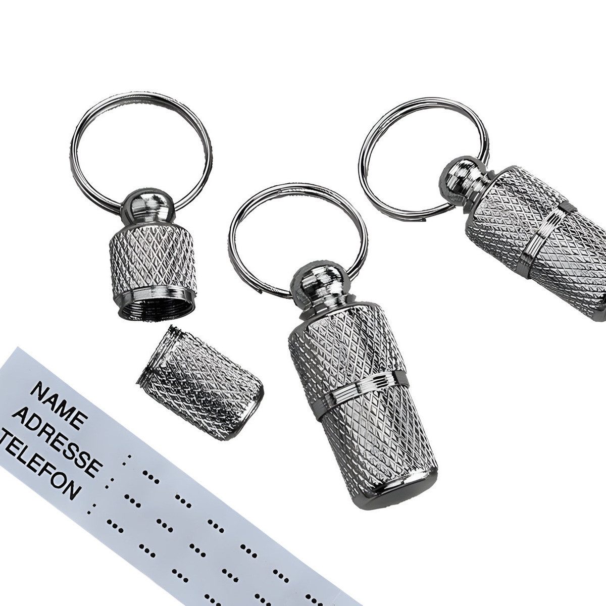 Nobby Hundehalsband-Anhänger Adressanhänger für Hunde chrom von Nobby