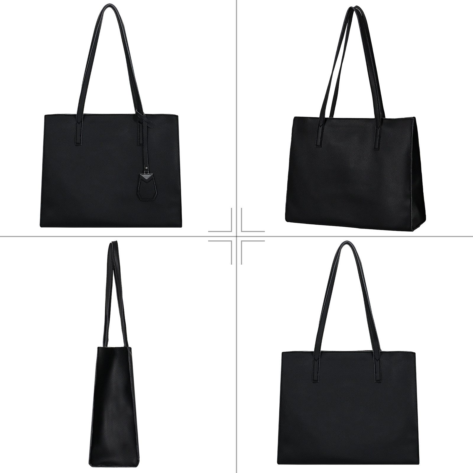 TAN.TOMI Shopper Damen Handtasche Klassisch Schultertasche Damen Tragetasche Groß (2-tlg), Groß Damen Handtasche, ​Geschenke für Frauen in schlichter Optik