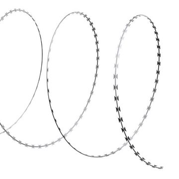 VEVOR Stacheldraht VEVOR Natodraht 30 m (2 Rollen x 15 m) Stacheldraht Spirale Sperrdraht