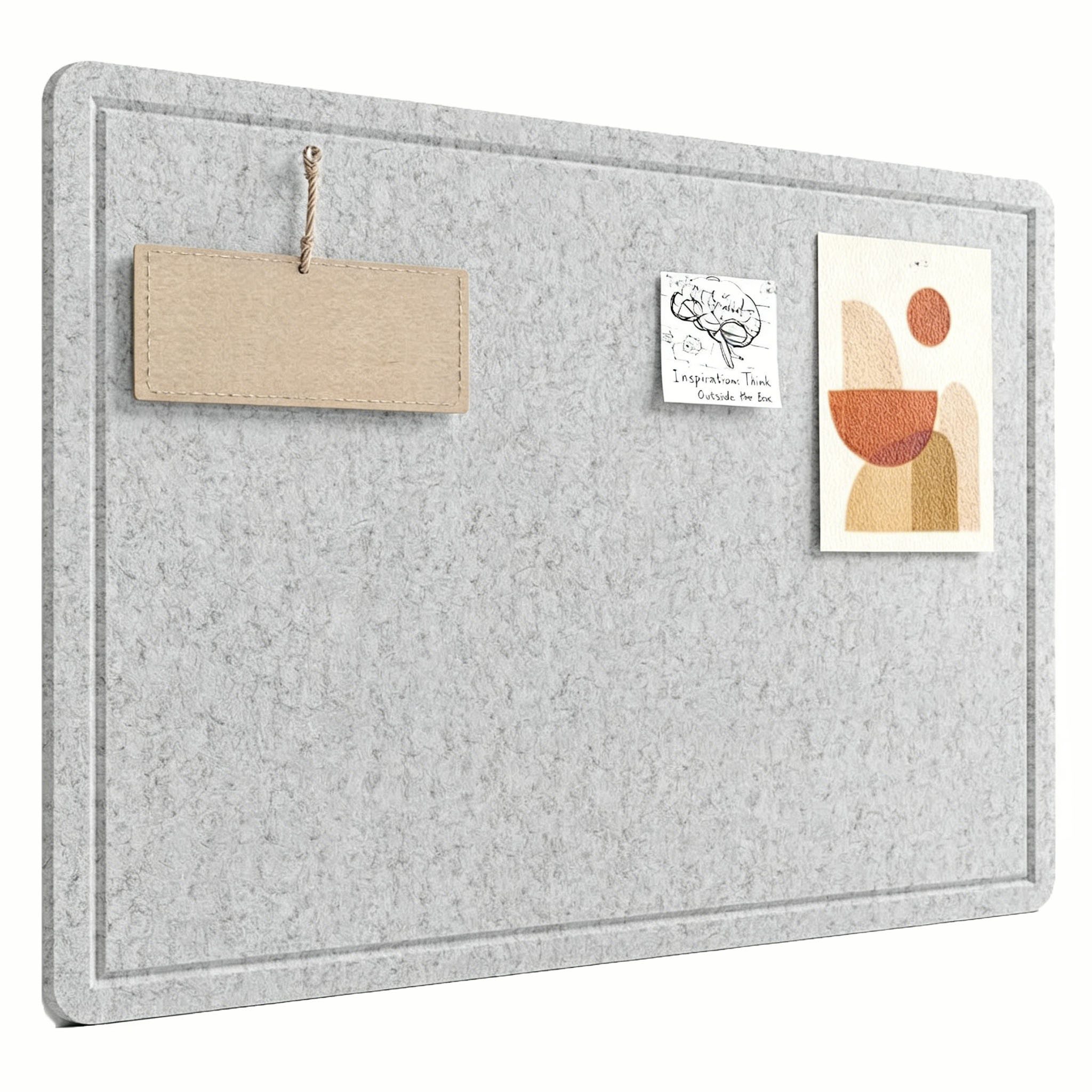 Agger Pinnwand 60 × 40 cm Filz-Pinnwand, Wanddekor-Korktafel, Anschlagtafel, Fotodisplay-Tafel