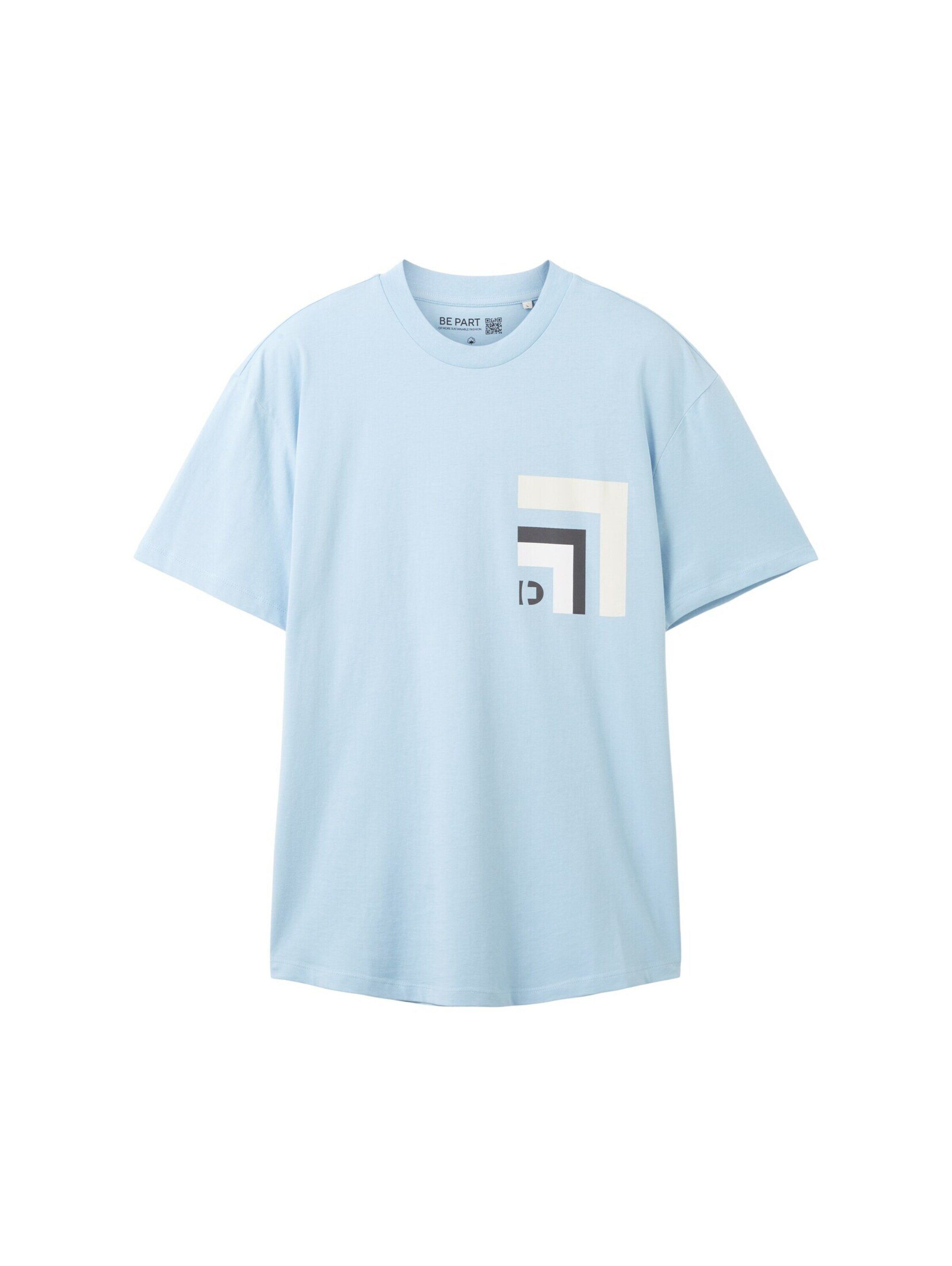 TOM TAILOR Denim T-Shirt (1-tlg) washed out middle blue