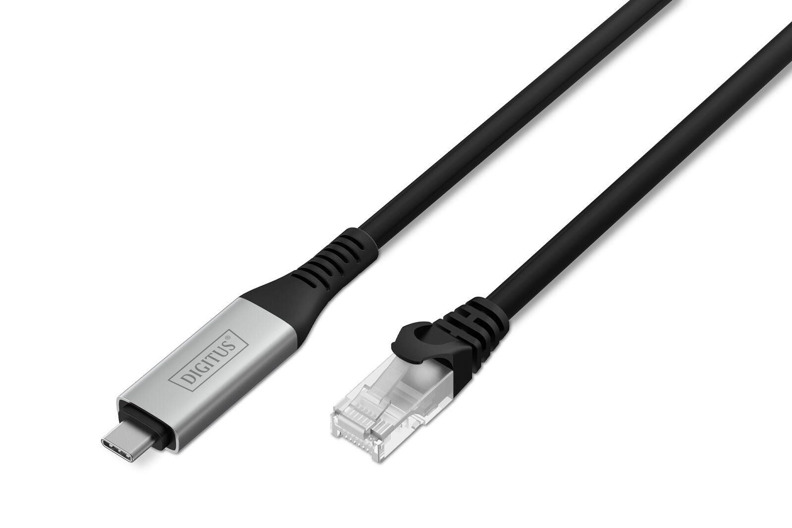 Digitus USB-C 3.2 Gen1 - RJ45 Ethernet Kabel, 1Gbit/s, 15m USB-Kabel