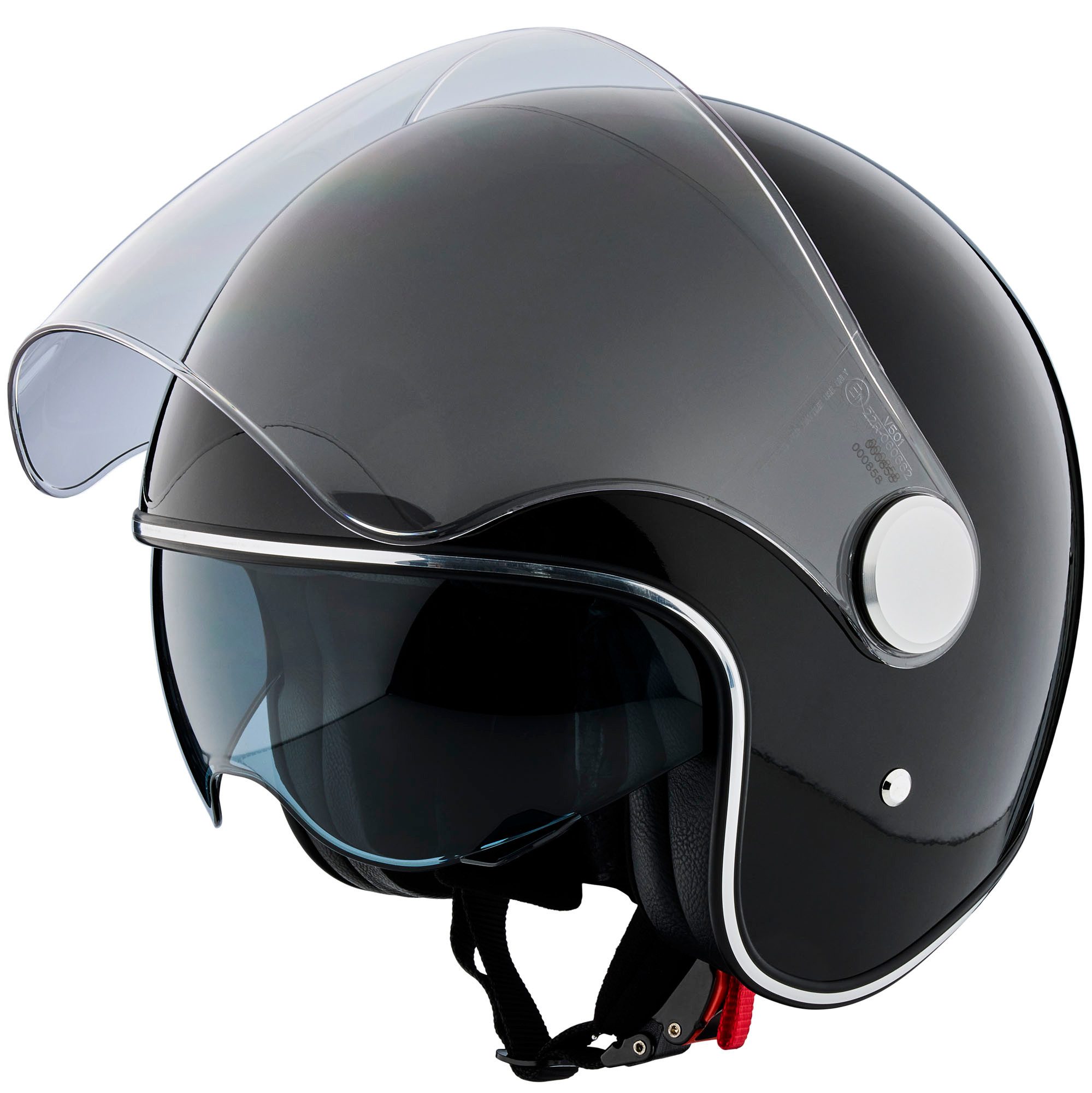 PEROZ Motorradhelm Viagi Jethelm, vorbereitet für Kommunikationssystem,herausnehmbares Innenfutter