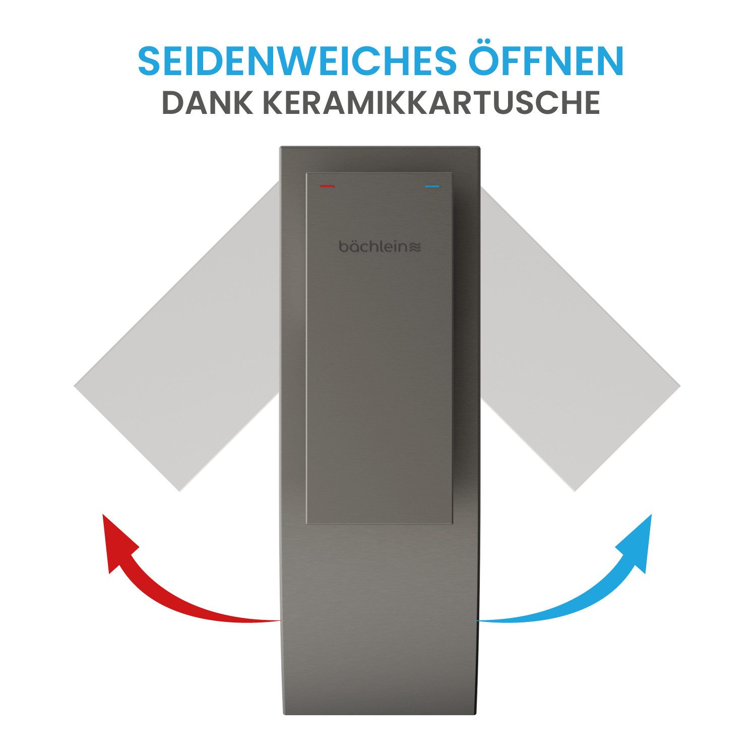 Bächlein Badarmatur Elegante Badarmatur Tamina (Anthrazit) hochwertige Designarmatur mit Wasserfalloptik