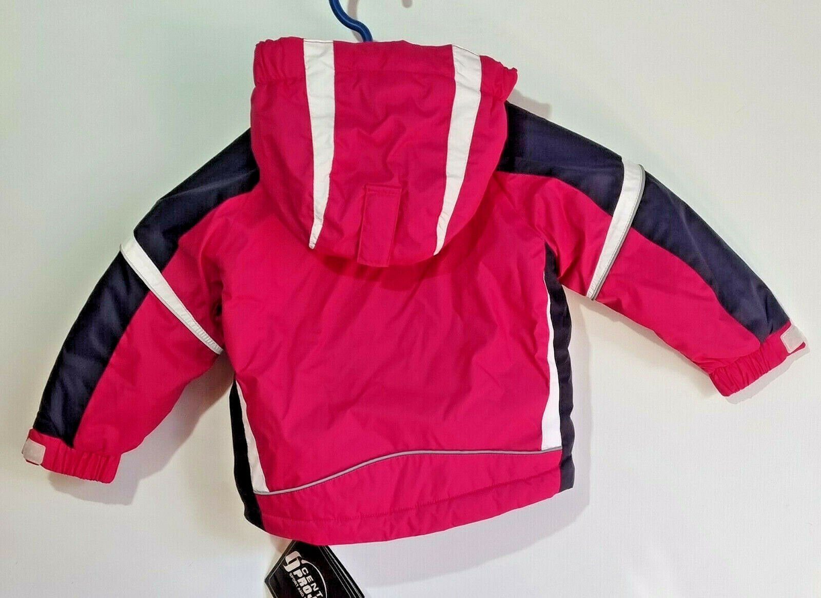 3 rosa Kaputze CENTRAL abnehmbar Regenjacke Reißverschluss Taschen PROJEKT Winterjacke