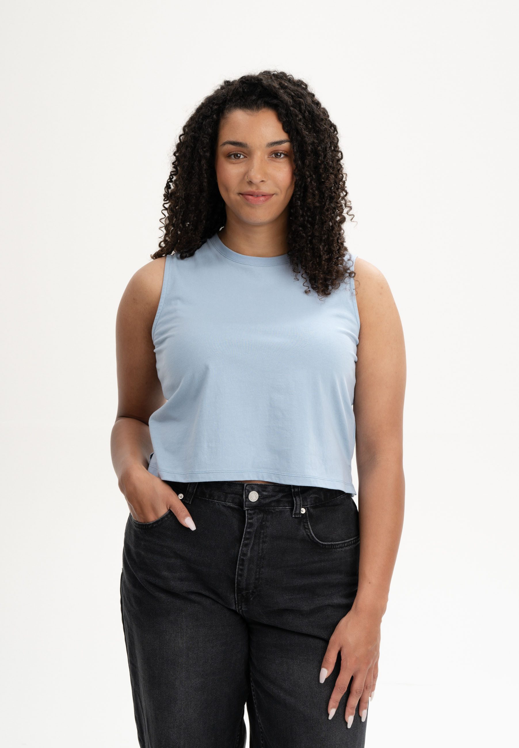 MELA Tanktop Cropped Tanktop Style RUSHI Ärmellos