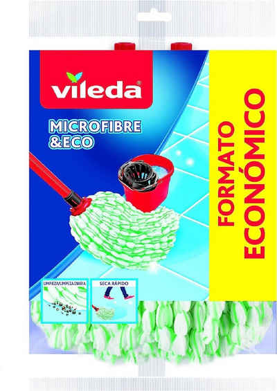 Vileda Wischmopp Microfibre Eco Wischmopp-Nachfüllpackung, 100% Mikrofaser, 2 Stück