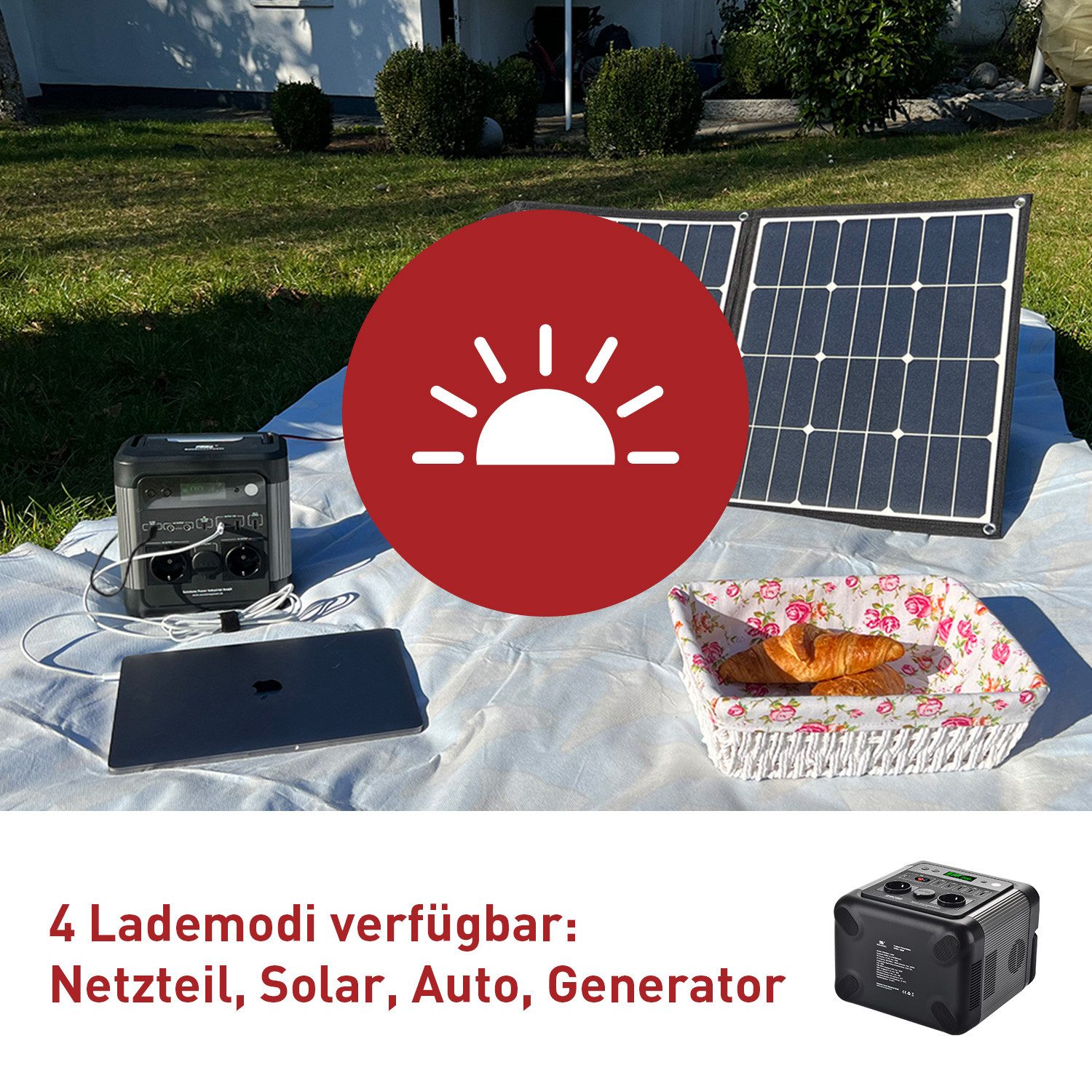Sunstone Power 1200W Lithium Akku 999Wh Stromspeichergerät Mobiler Energiespeicher Powerstation 45000 mAh, Schnelles Ladeverfahren, gleichzeitiges Auf- und Entladen möglich