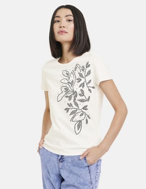 Taifun Kurzarmshirt Baumwoll-T-Shirt mit platziertem Print