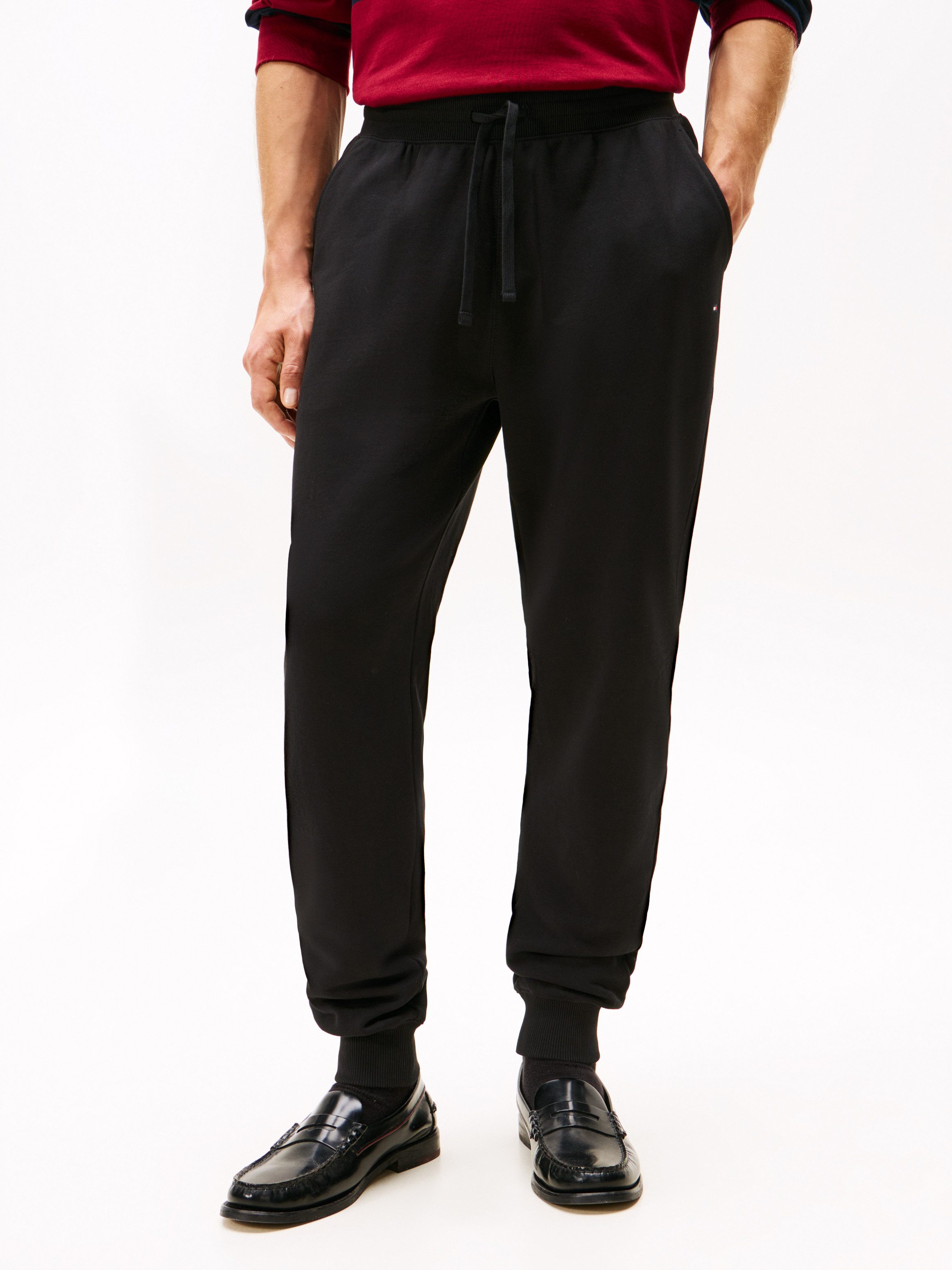 Tommy Hilfiger Jogginghose ESSENTIAL TERRY elastischer Bund, regular fit, Bündchen am Bein