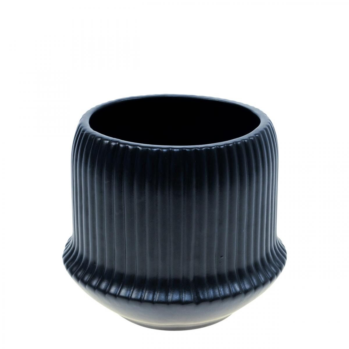 Viana Übertopf Keramik Blumentopf mit Rillen für stilvolle Dekoration