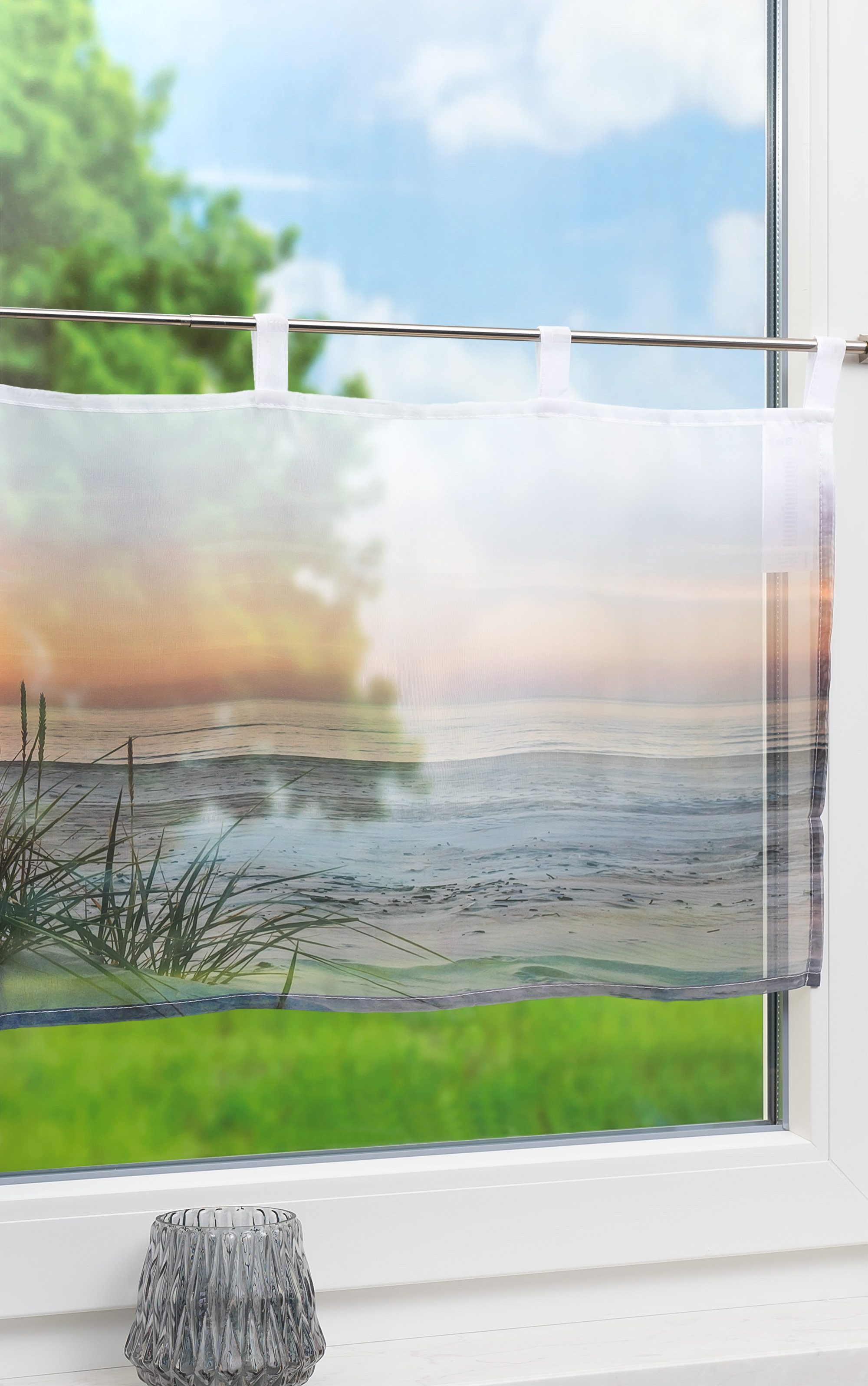 LYSEL® Scheibengardine Abendromantik, (1 St), transparent, günstig online kaufen