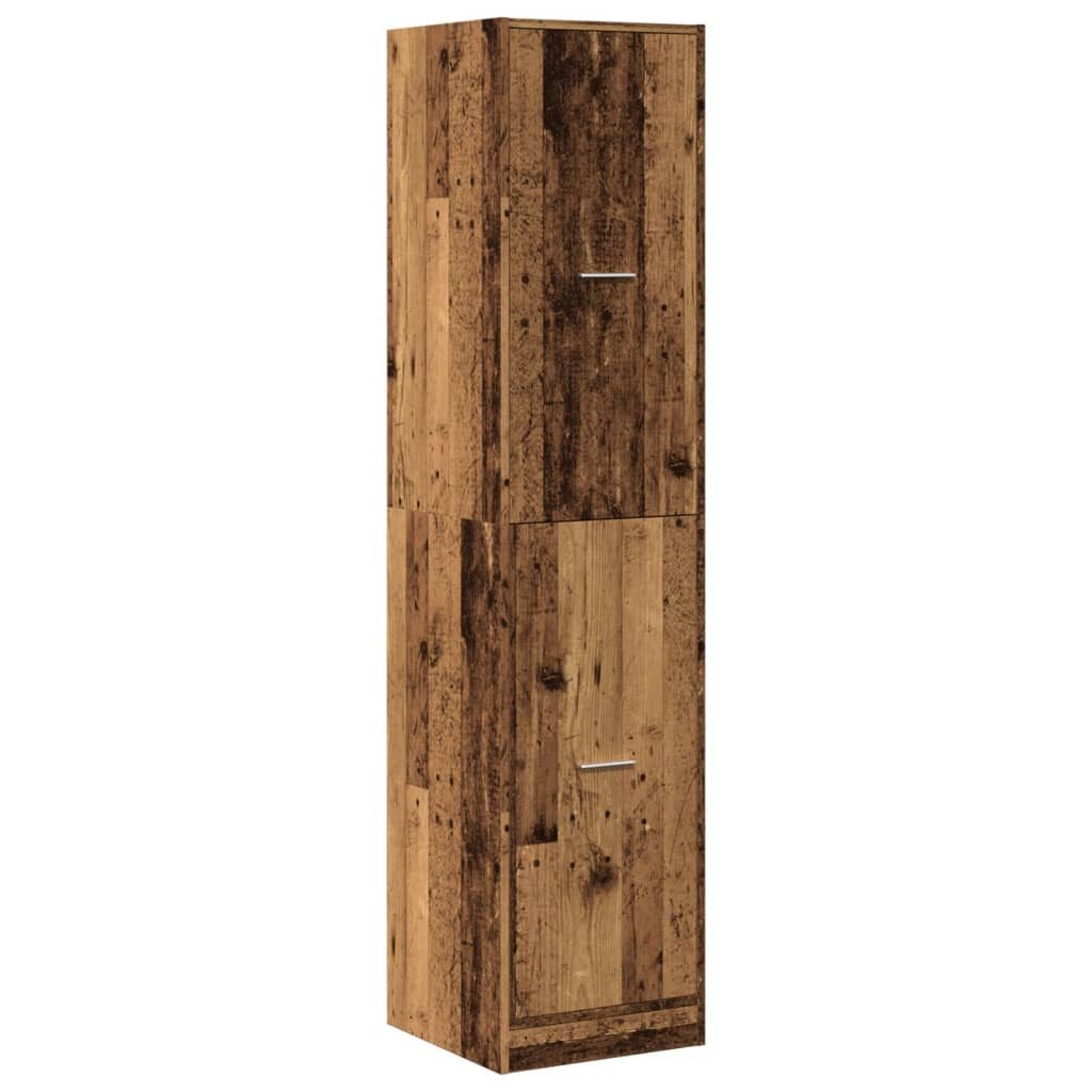 vidaXL Apothekerschrank Apothekerschrank Altholz-Optik 40x41x174,5 cm Holzwerkstoff