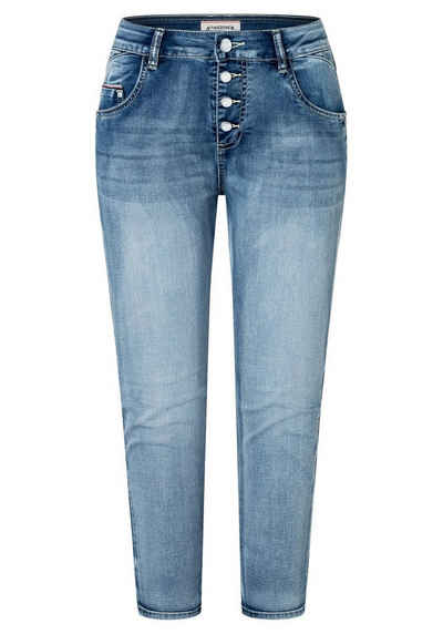 TIMEZONE Straight-Jeans »Regular JillyTZ Cropped« Jeanshose mit Stretch
