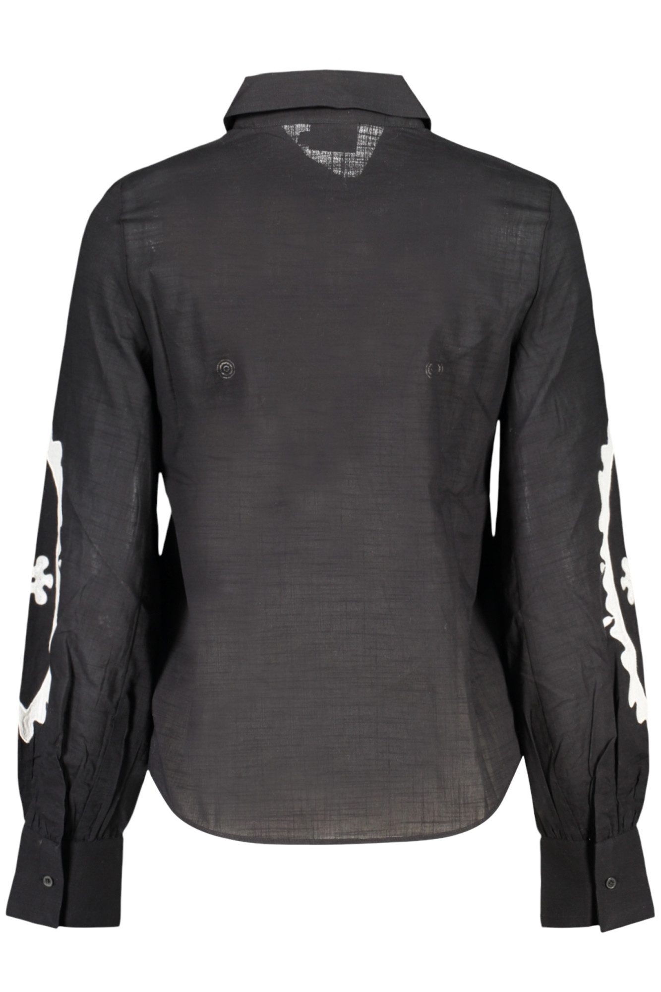 Desigual Blusenshirt Elegante Damenbluse in Schwarz mit Stickerei und