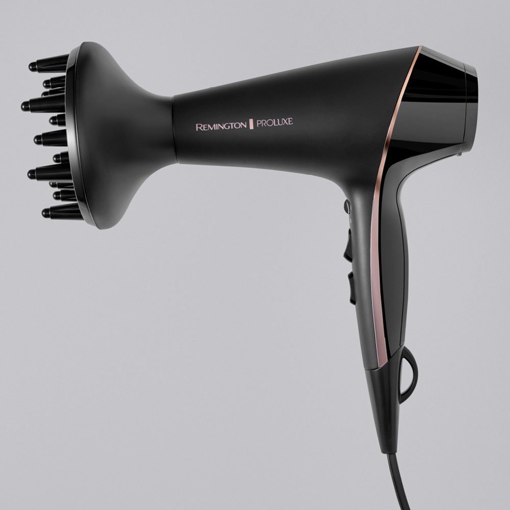 Remington Haartrockner PROluxe Midnight Edition (AC9140B), 2400 W, Profi, mit Ionenpflege, OPTIheat-Technologie und langlebigem AC-Motor