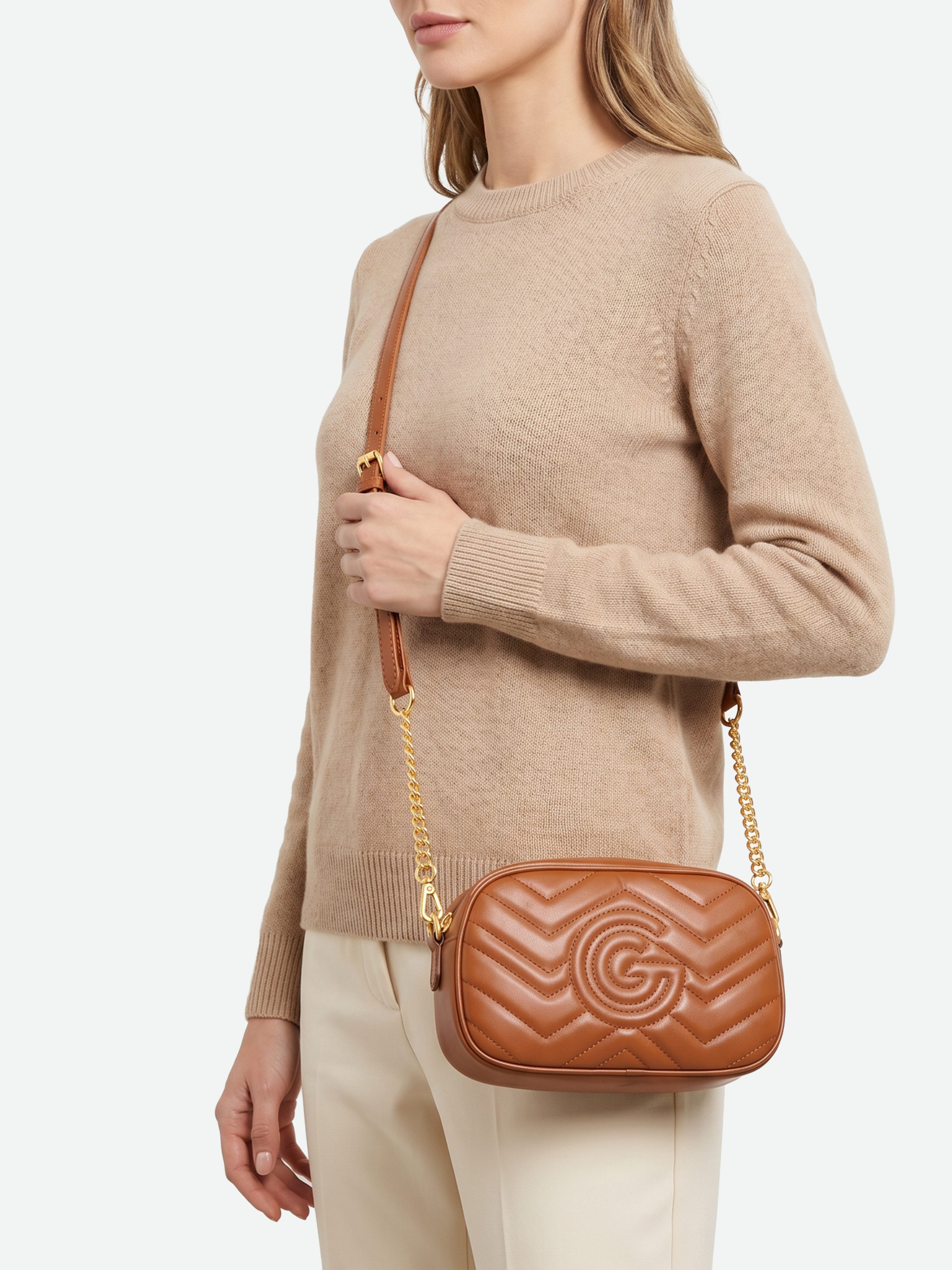 GABRIELLA G By Gabriella Gucci Umhängetasche VALENCIA, Damen Umhängetasche, Handtasche, Schultertasche mit Logoverzierung