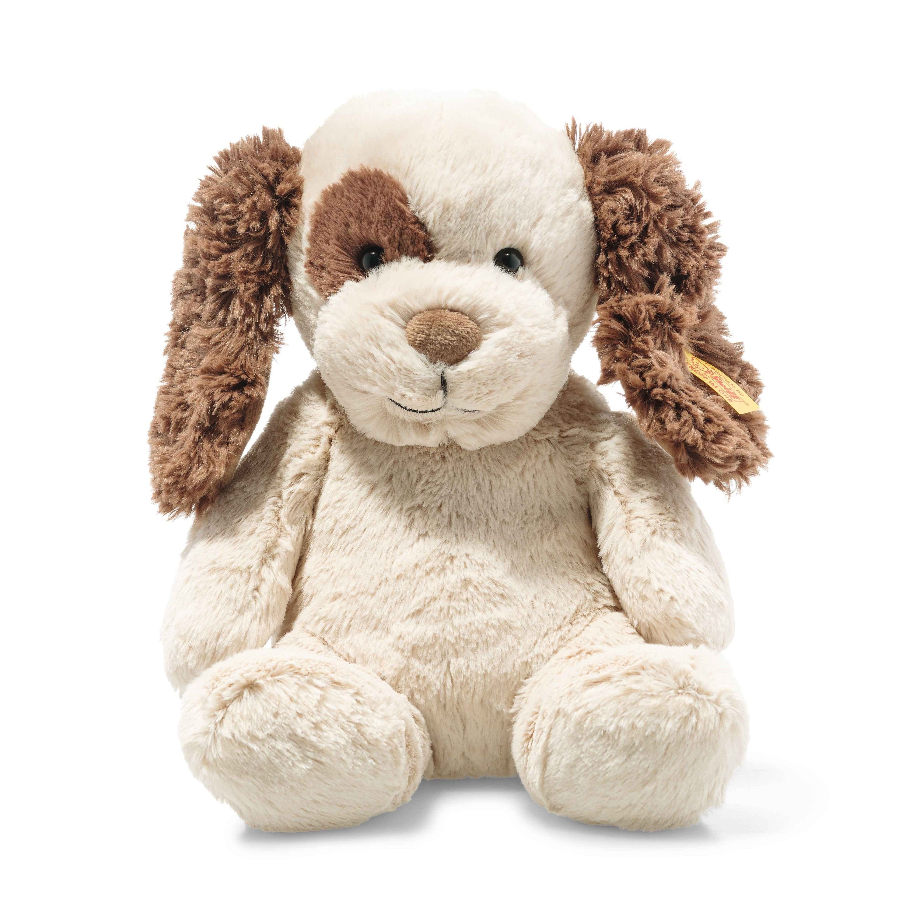 Steiff Kuscheltier »Soft Cuddly Friends Peppi Hund Welpe 28 cm sitzend  creme/braun gescheckt 083594«