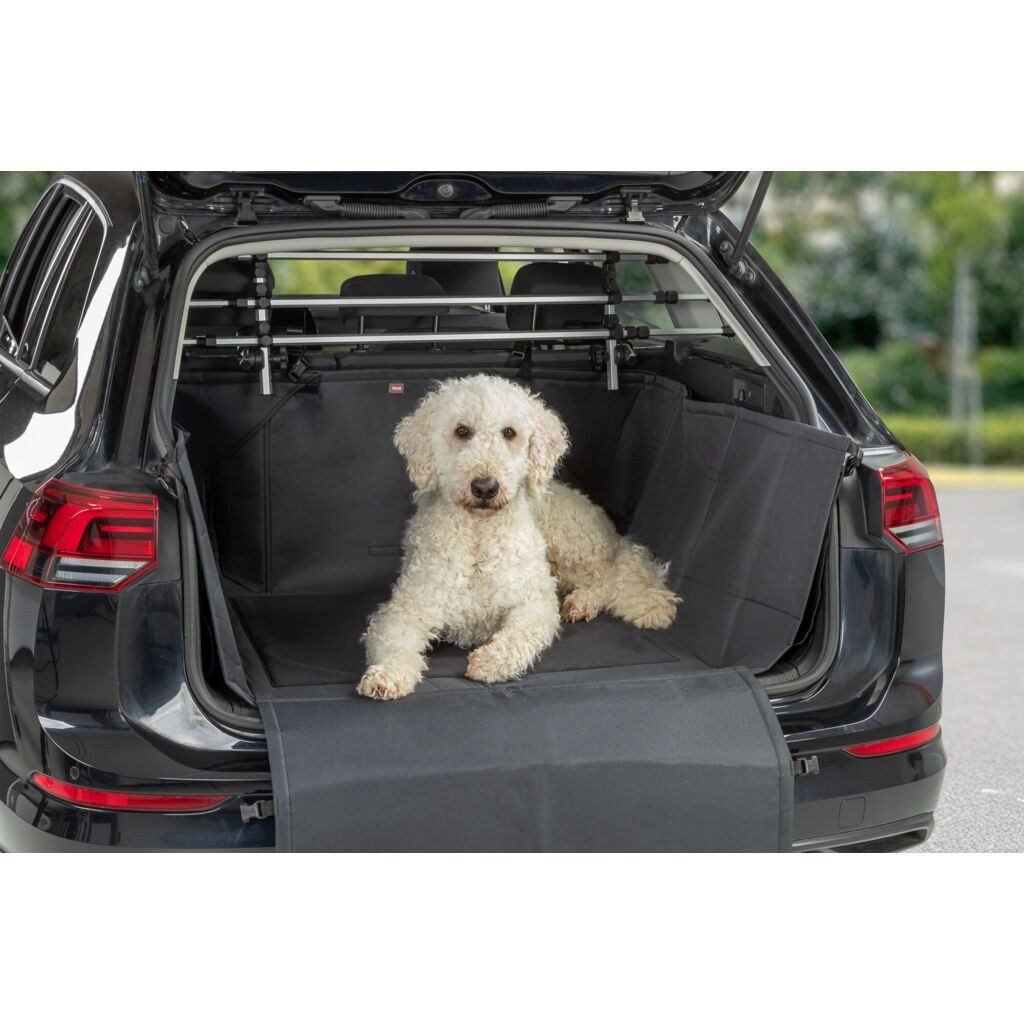 TRIXIE Tier-Autoschondecke Kofferraum-Schondecke für Hunde mit Stoßstangenschutz und hohen Seiten