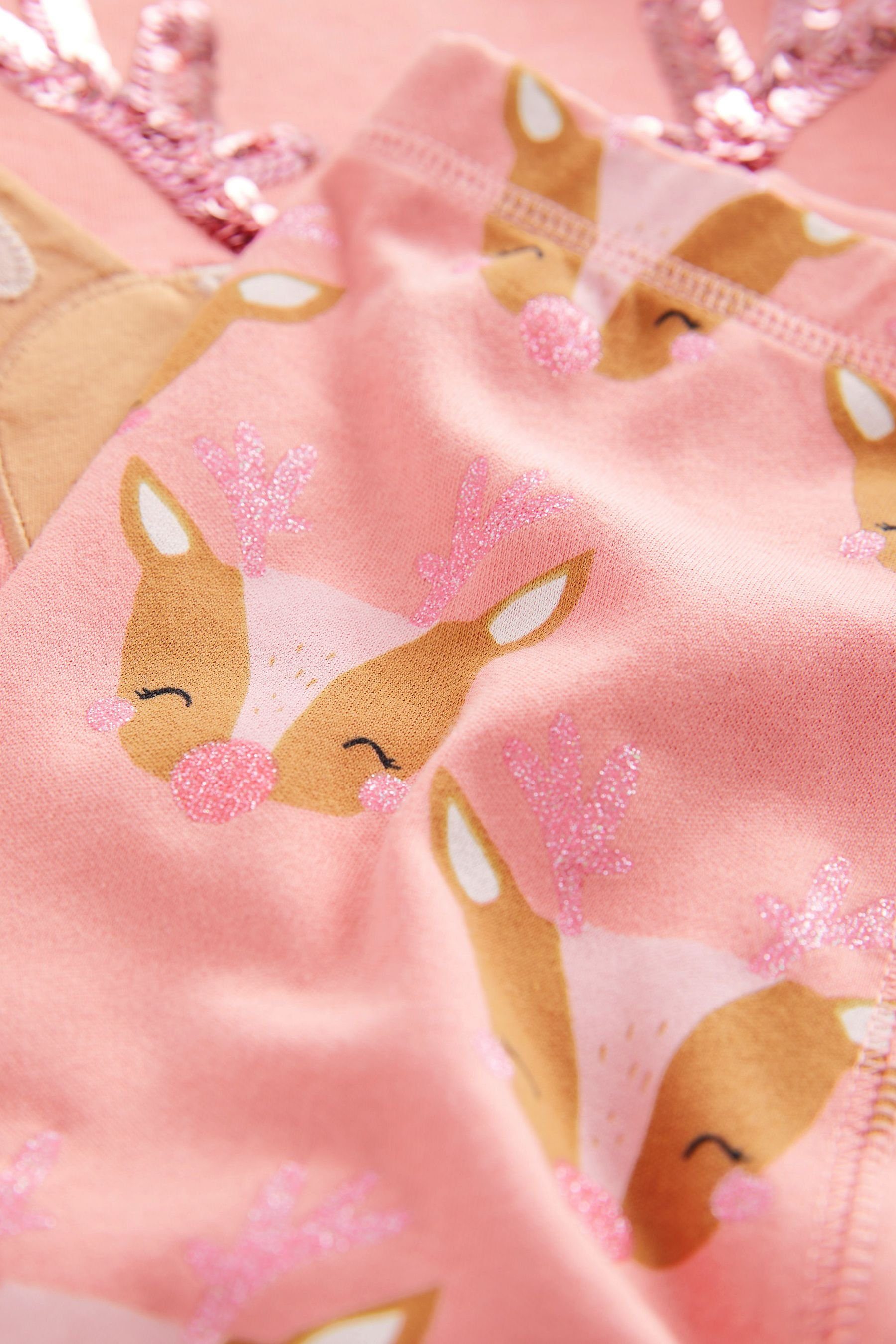 Next Pyjama Pyjama (2 Pink tlg) Reindeer Weihnachtlicher