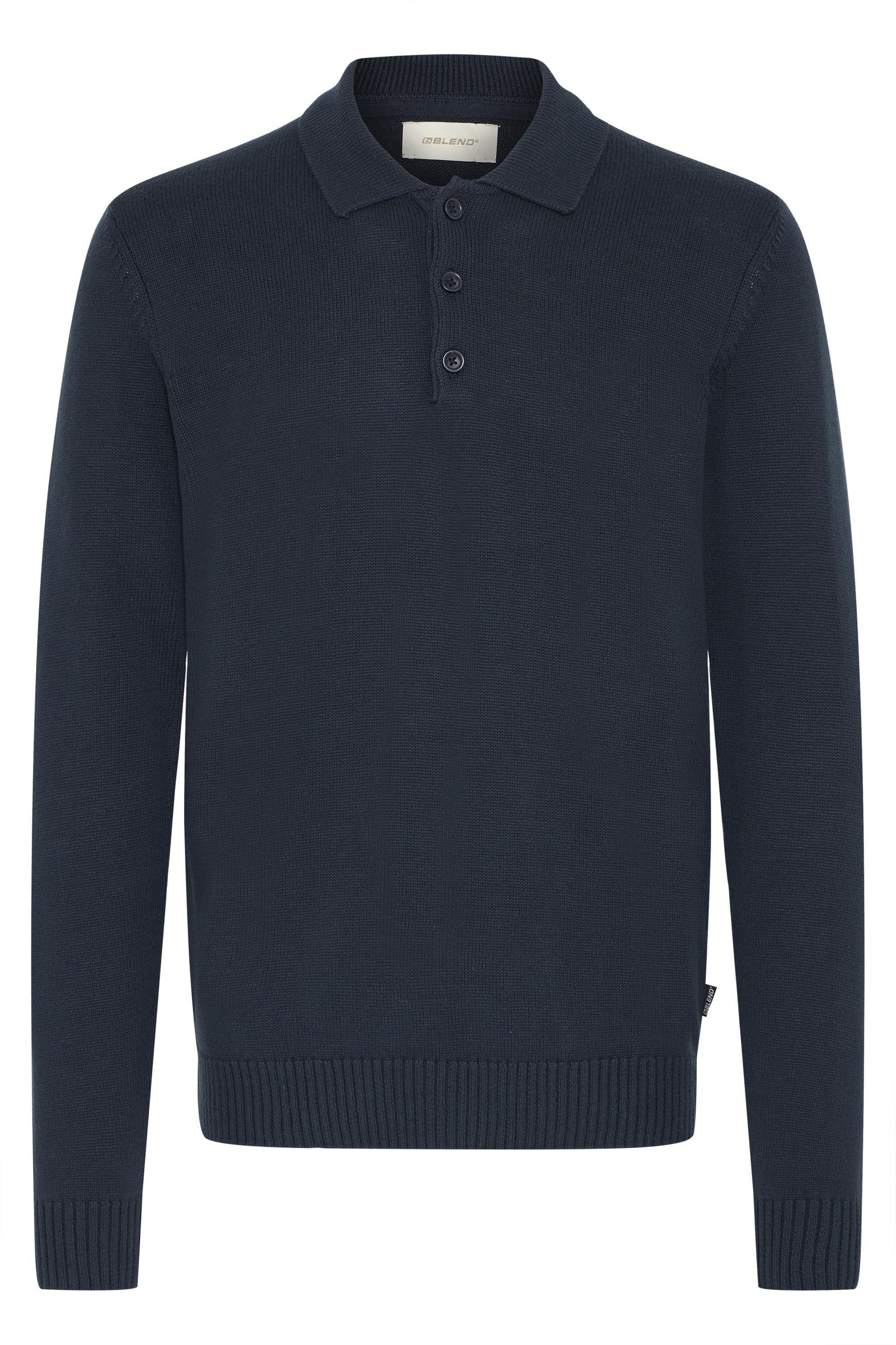 Blend Strickpullover BHDENO Stilvoller Strickpullover mit Polo-Kragen günstig online kaufen