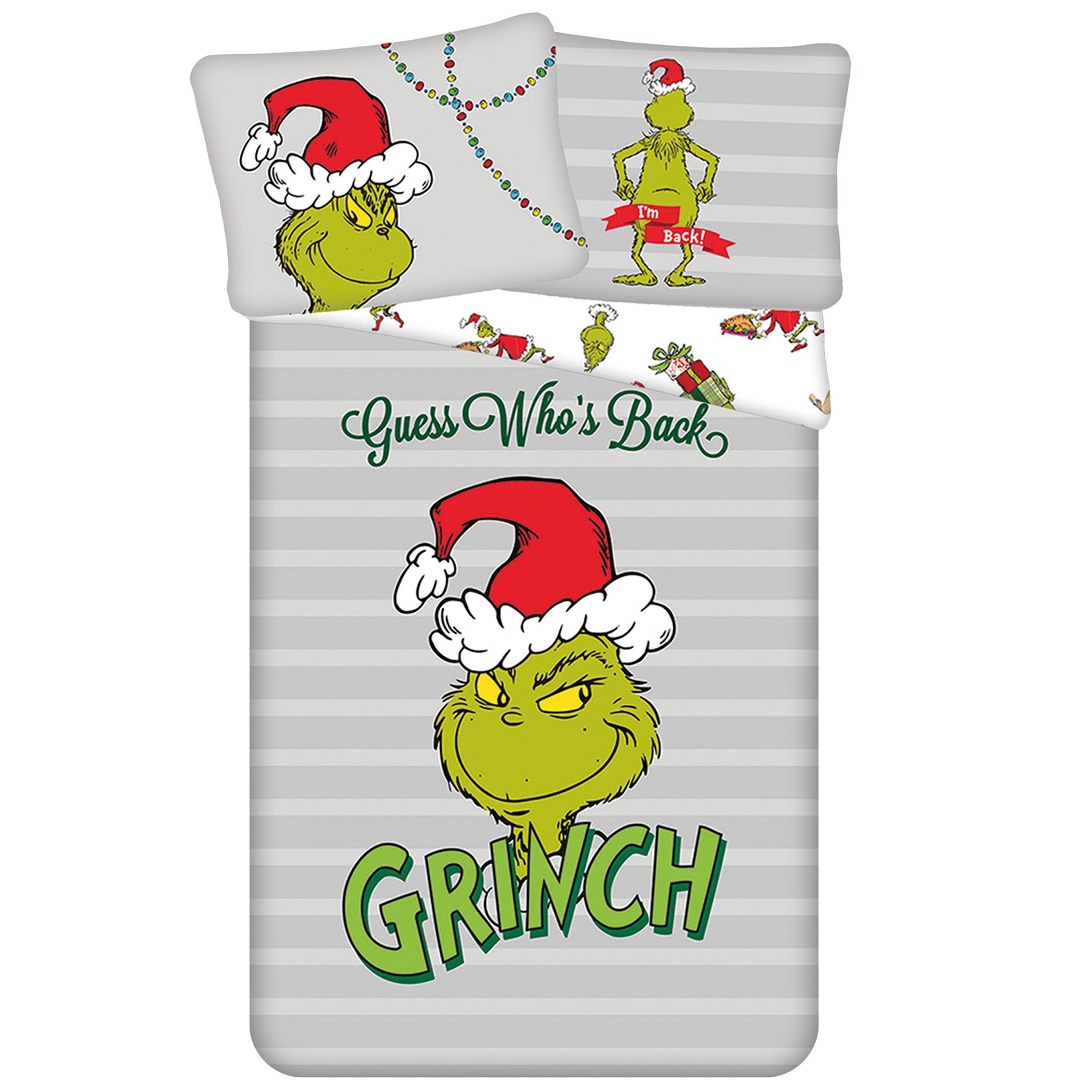 Sarcia.eu Kinderbettwäsche Grinch zweiseitig, Baumwollbettwäsche 140x200+70 günstig online kaufen
