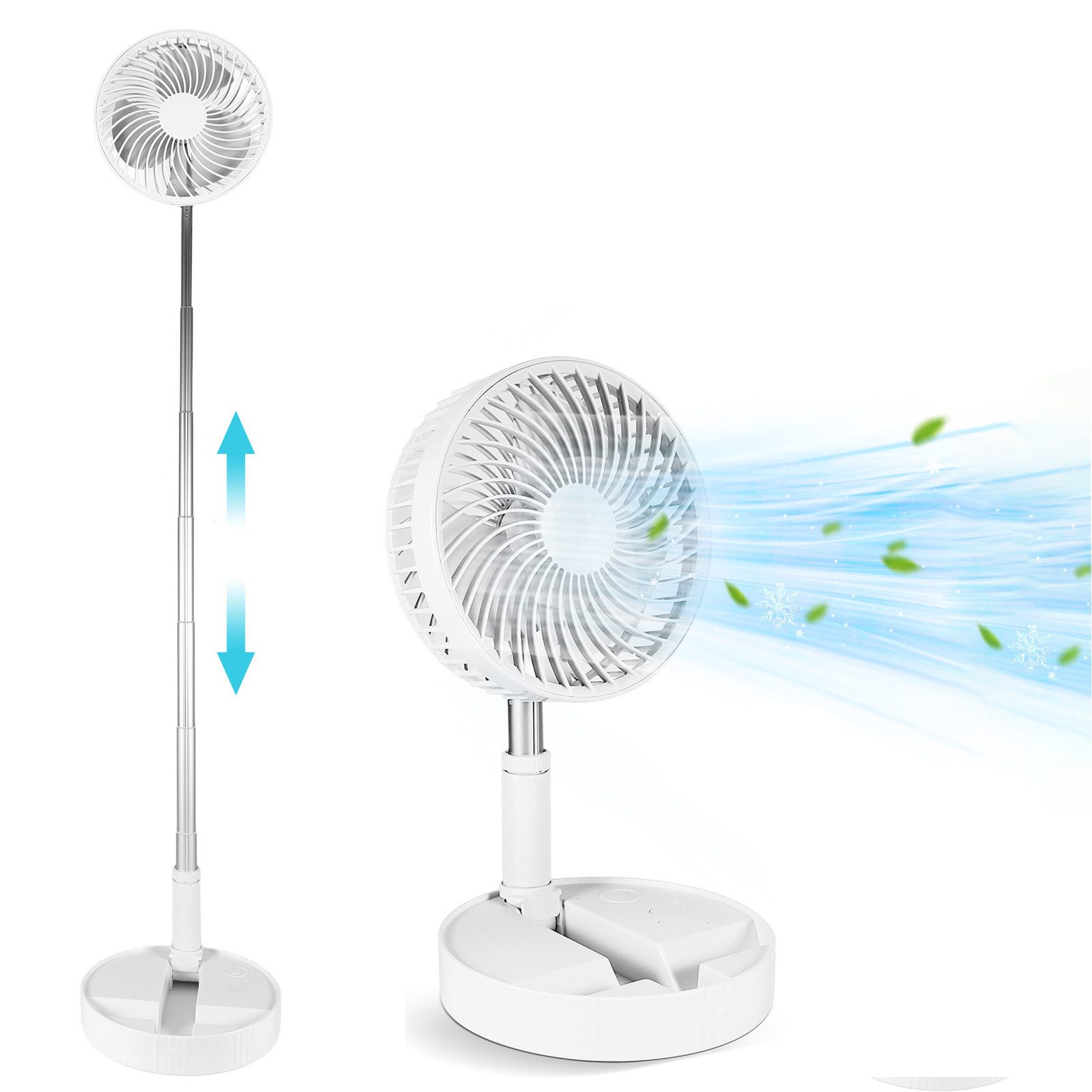BlingBin Tischventilator Ausziehbarer Mini Akku Ventilator, günstig online kaufen