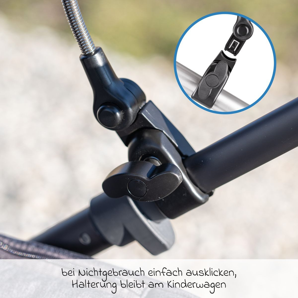 Zamboo Kinderwagenschirm Universal, Sonnenschirm Sonnenschutz für Kinderwagen & Buggy - UV Schutz 50+