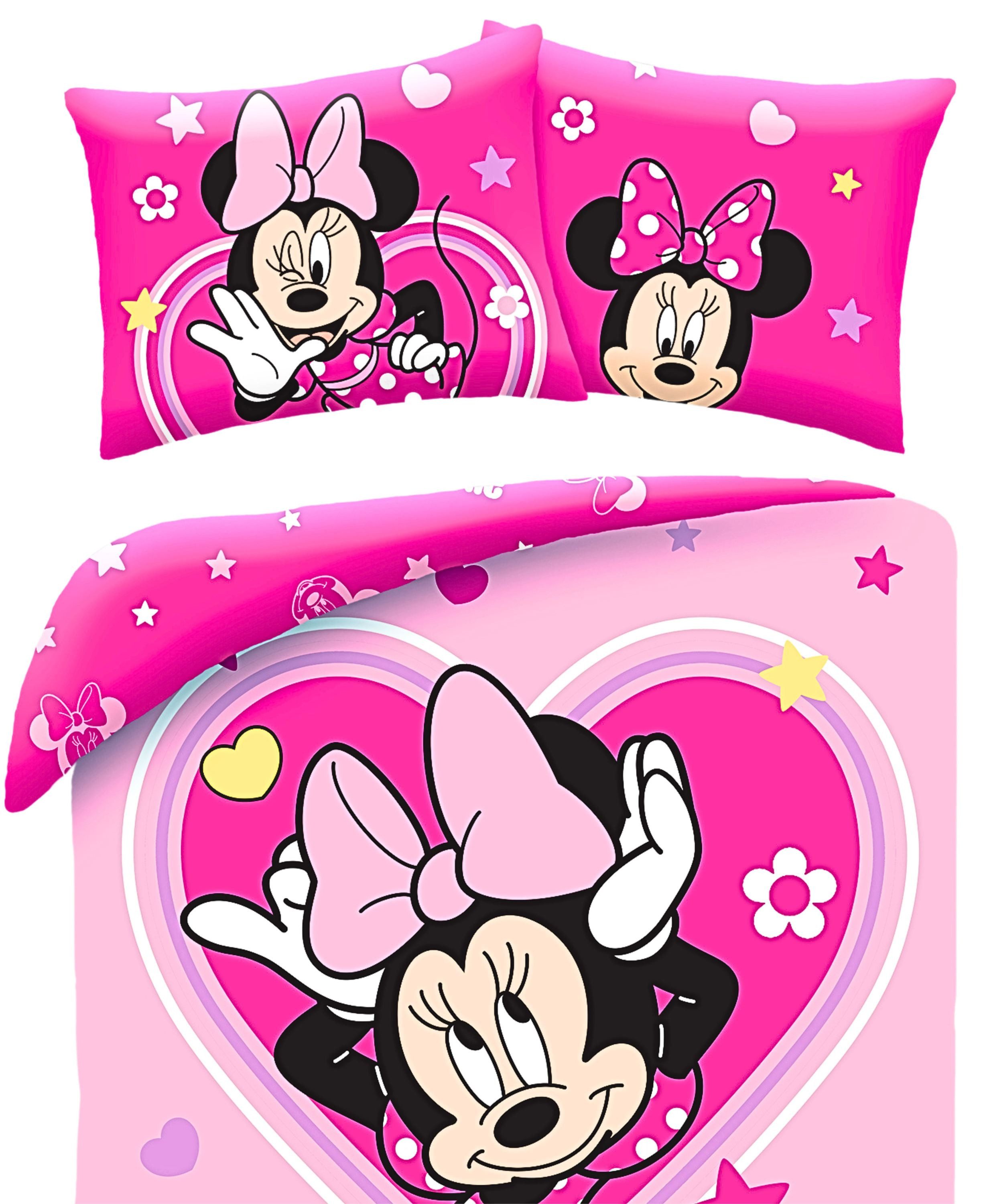 Disney Minnie Mouse Kinderbettwäsche Minnie Maus, Baumwolle, 2 teilig, Kind günstig online kaufen