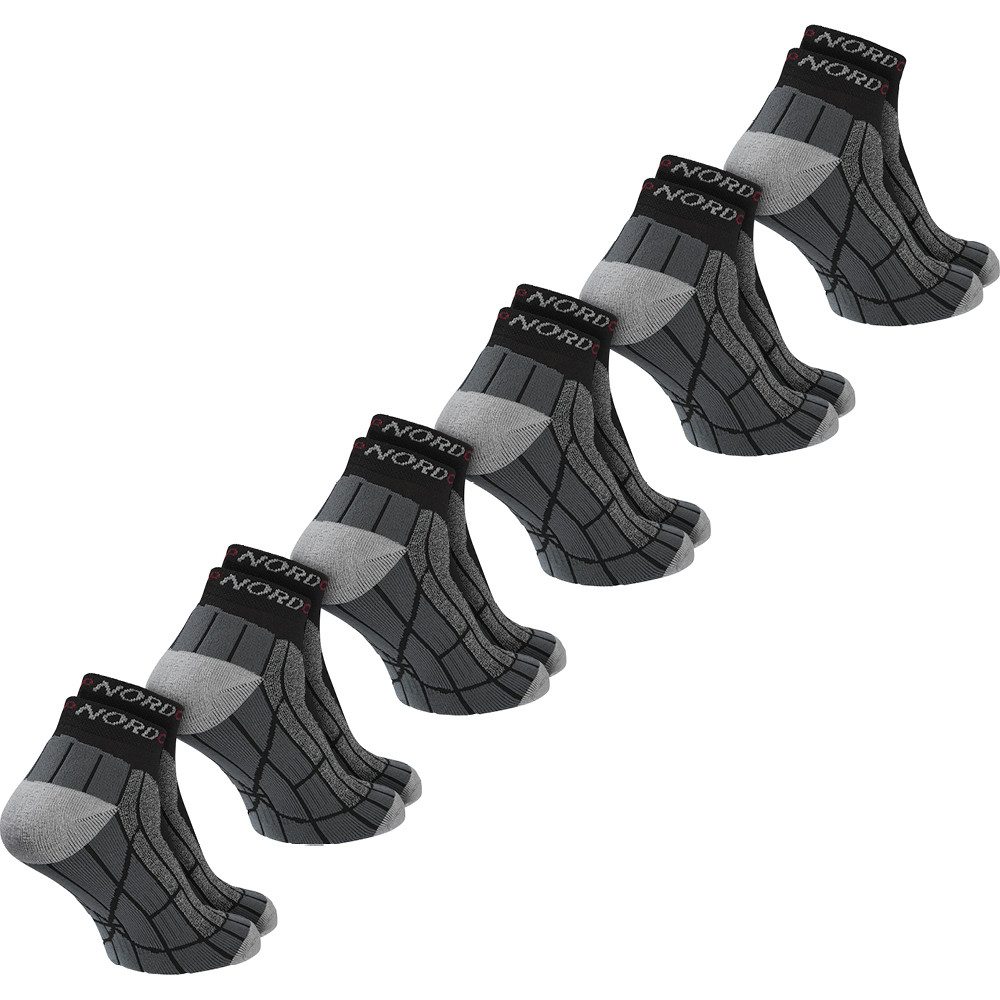 Nordcap Sportsocken (Set, 6-Paar) angenehm, atmungsaktiv und fußschonend in raffinierter Ausführung