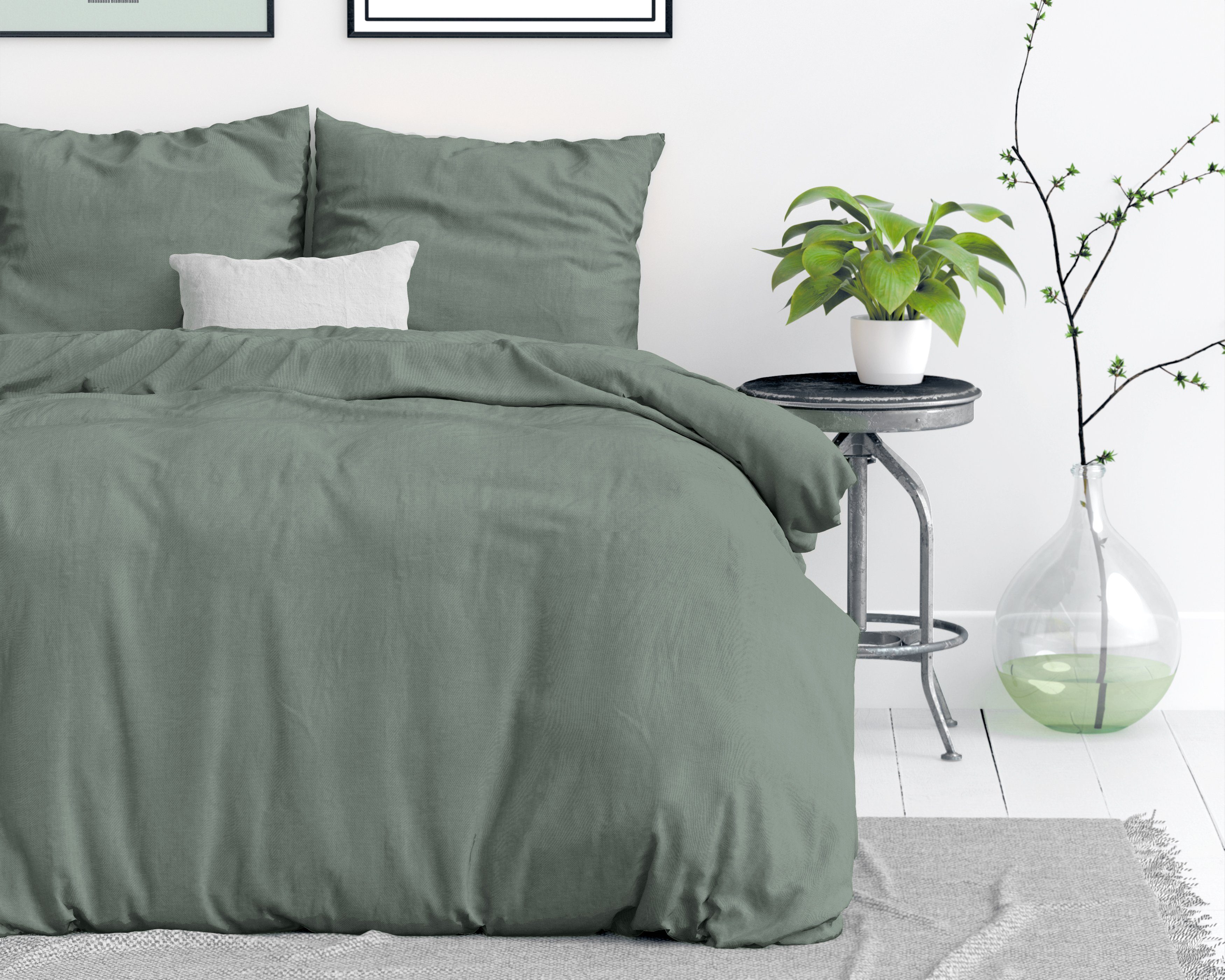 Sitheim-Europe Bettwäsche STONE WASHED Baumwolle Bettbezug günstig online kaufen