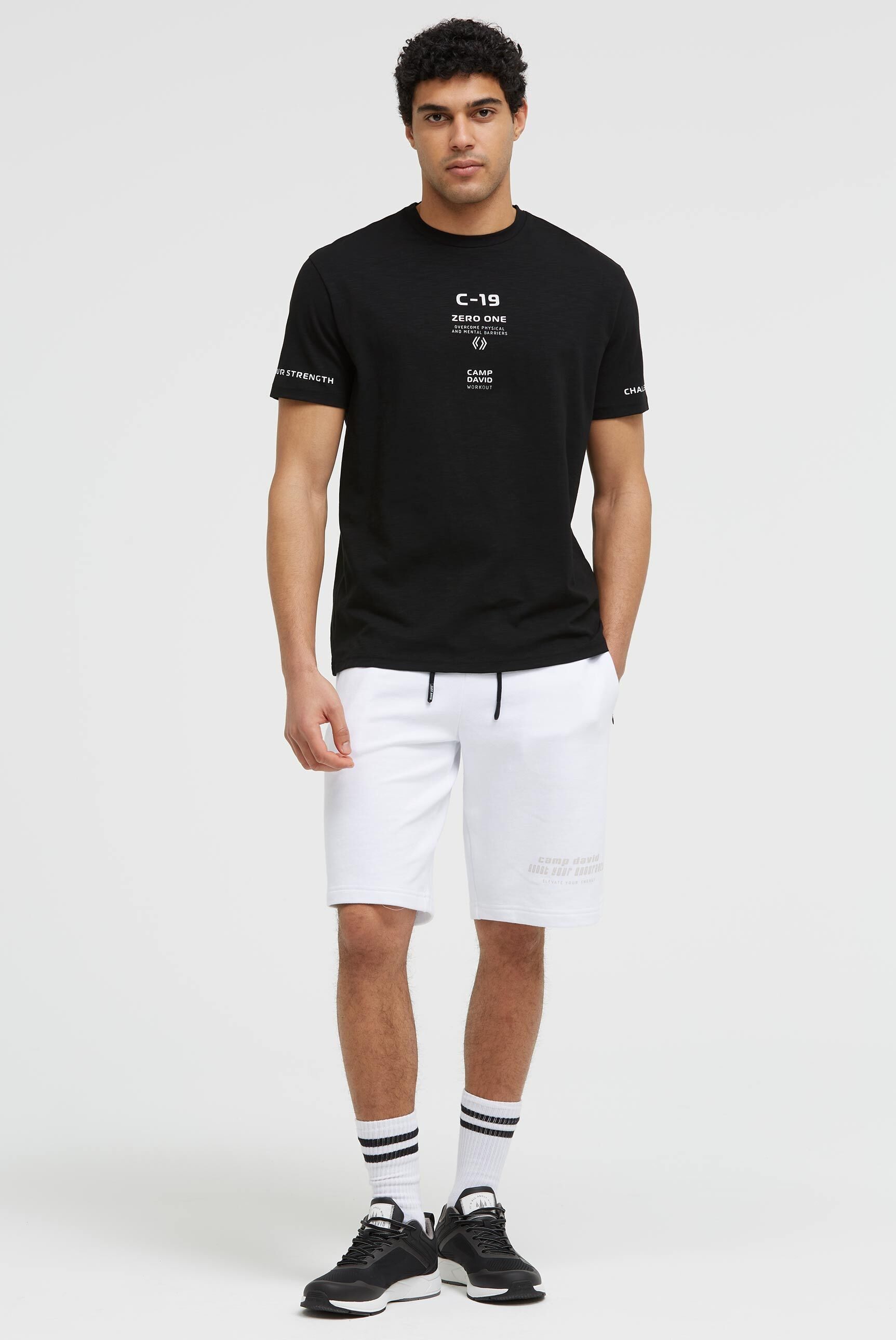 CAMP DAVID Rundhalsshirt mit reflektierenden Details