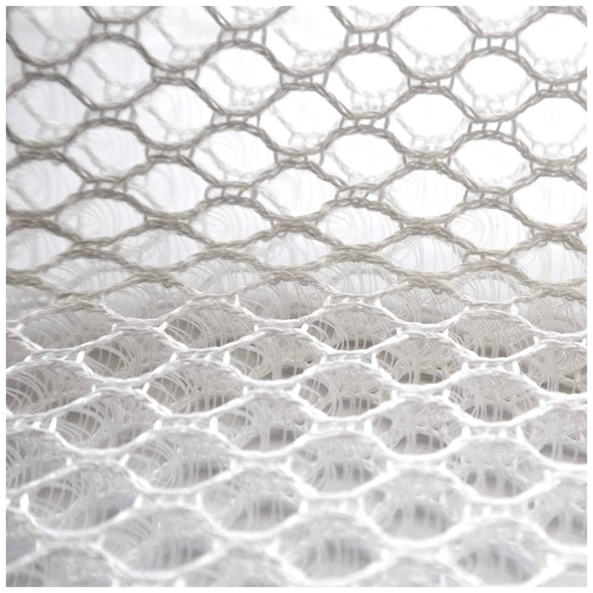 Ch.Cabanski Stoff Matratzenunterlage Abstandsgewirke 10mm Air Mesh - 2m Breit - Weiss, 3D-Abstandsgewirke für optimale Belüftung und Klimaregulierung