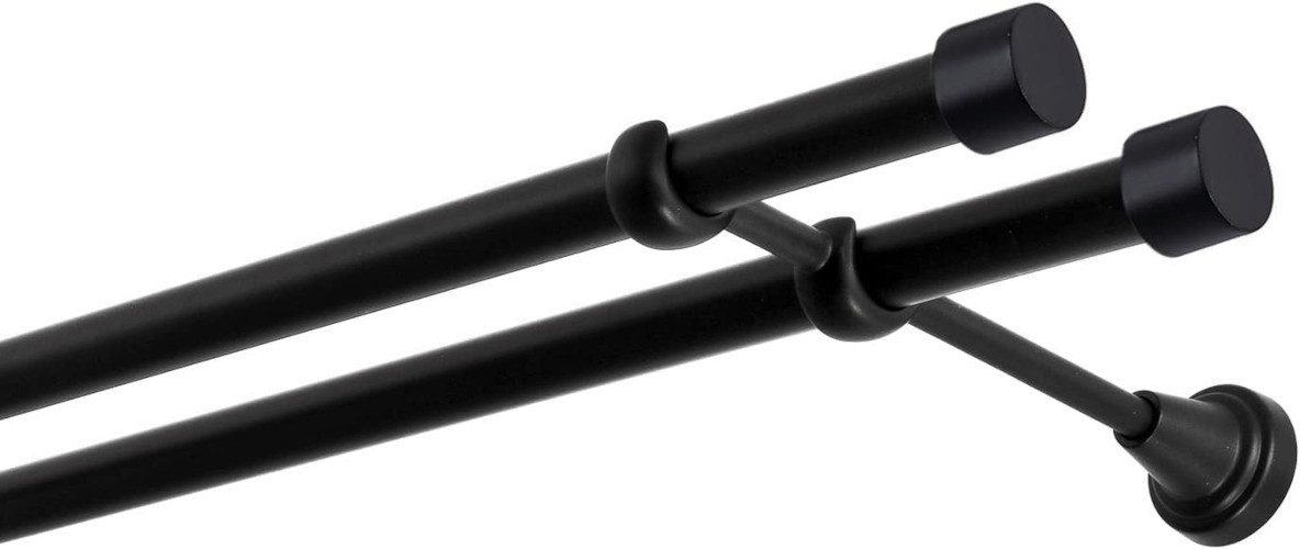 MDEKOR Gardinenstange Vorhangstange 19mm, 2-läufig, 2-läufig Wandmontage, 1 günstig online kaufen