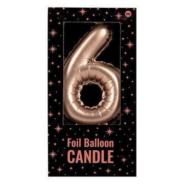 PD-Party Geburtstagskerze Ballon Kerze Zahl 6