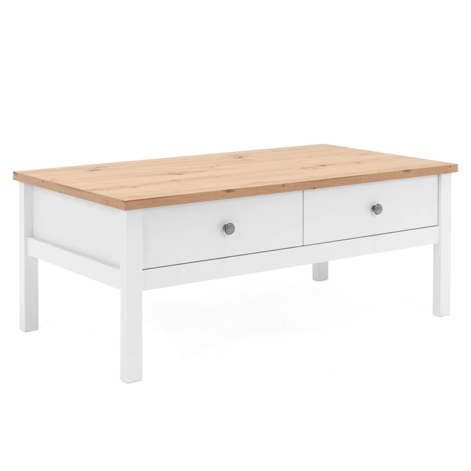 Tisch Stauraum Set) Holz Couchtisch Sofatisch Weiß (kein Beistelltisch Wohnzimmertisch Homestyle4u