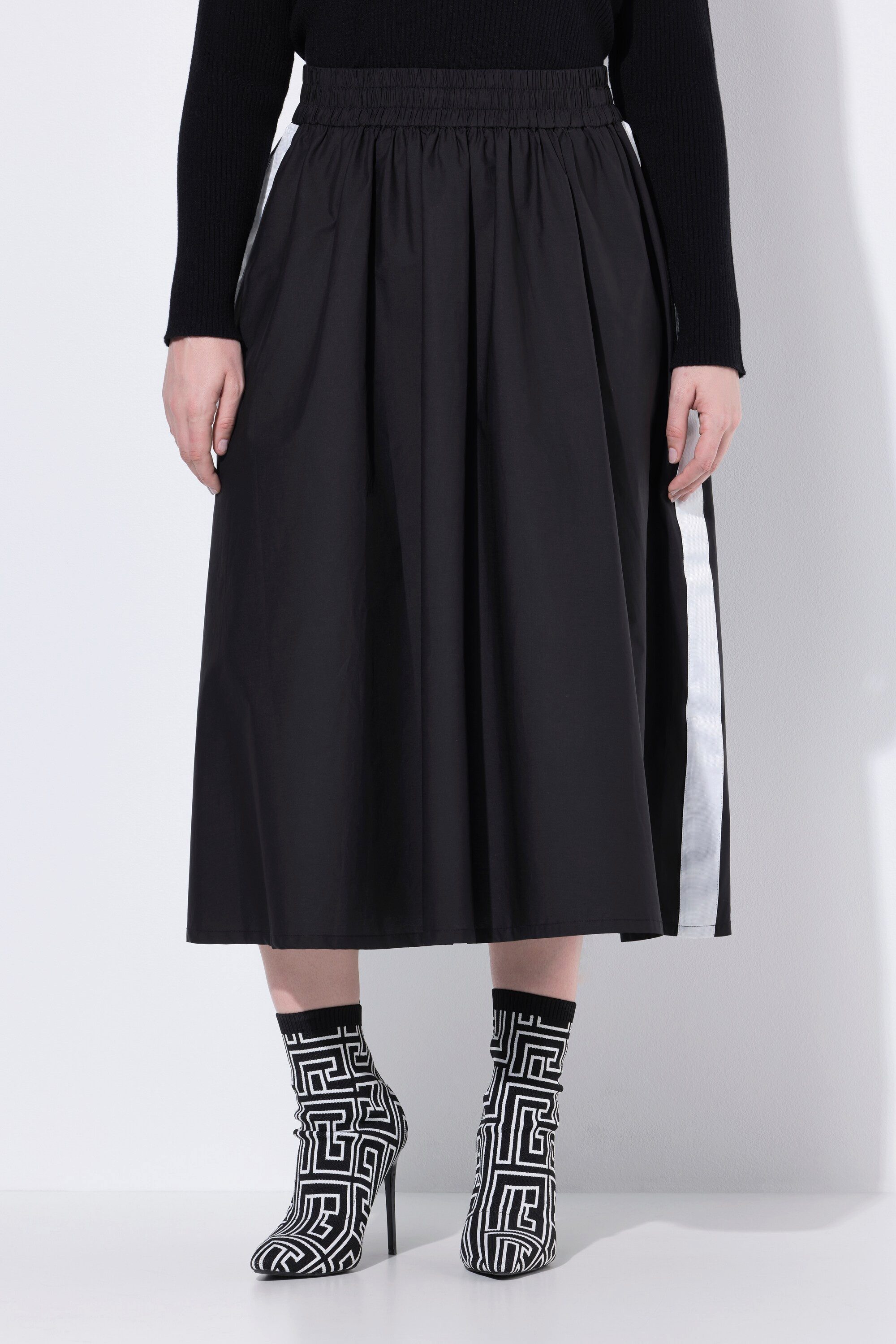 Ulla Popken Midirock Midirock Galonstreifen A-Linie Papertouch günstig online kaufen