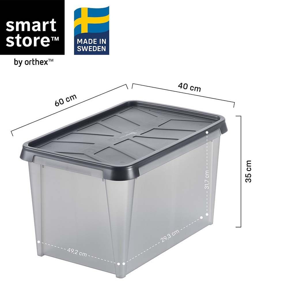 SMARTSTORE Aufbewahrungsbox SmartStore Aufbewahrungsbox Dry 55 L mit Deckel 55 Liter 60 x 40 x 35