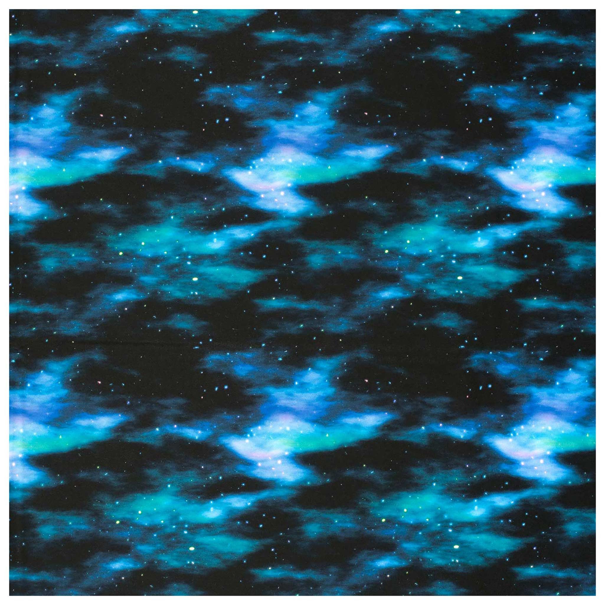 maDDma Stoff Softshell-Stoff mit Kindermotiven Outdoorstoff ab 0,5m Meterware, Weltall 1