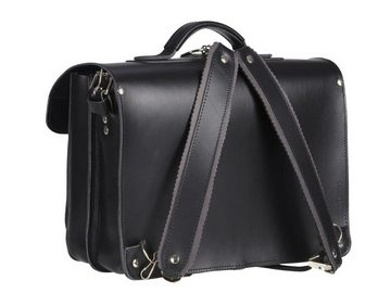 Ruitertassen Aktentasche Classic Satchel, 38 cm Lehrertasche mit 2 Fächern, auch als Rucksack zu tragen, Leder