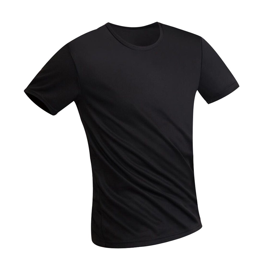 DEBAIJIA Kurzarmshirt Antifouling T-Shirt Rundhalsausschnitt Kurzarm Wasserdichtes Schwarz