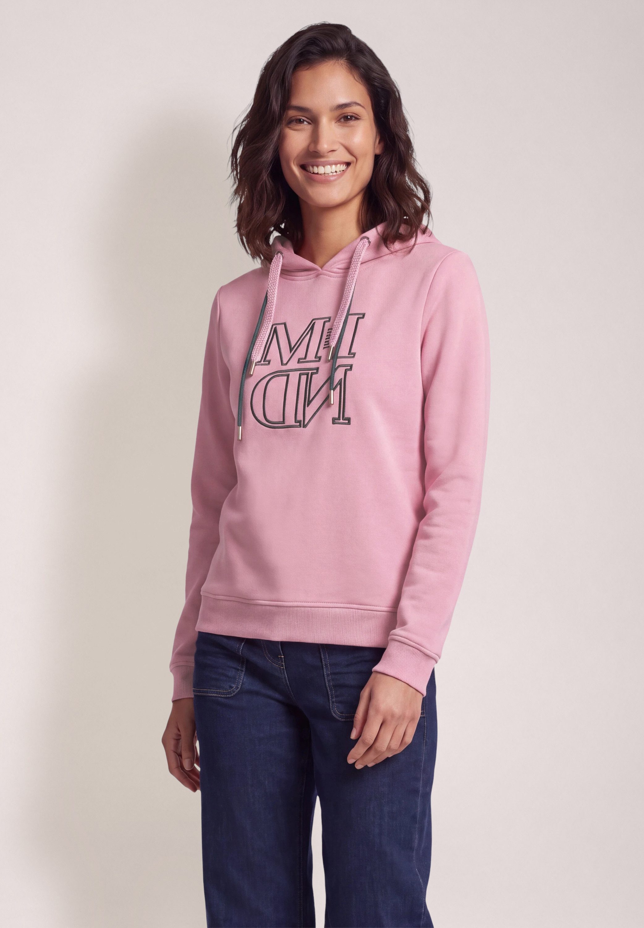CECIL Hoodie mit elastiksaum