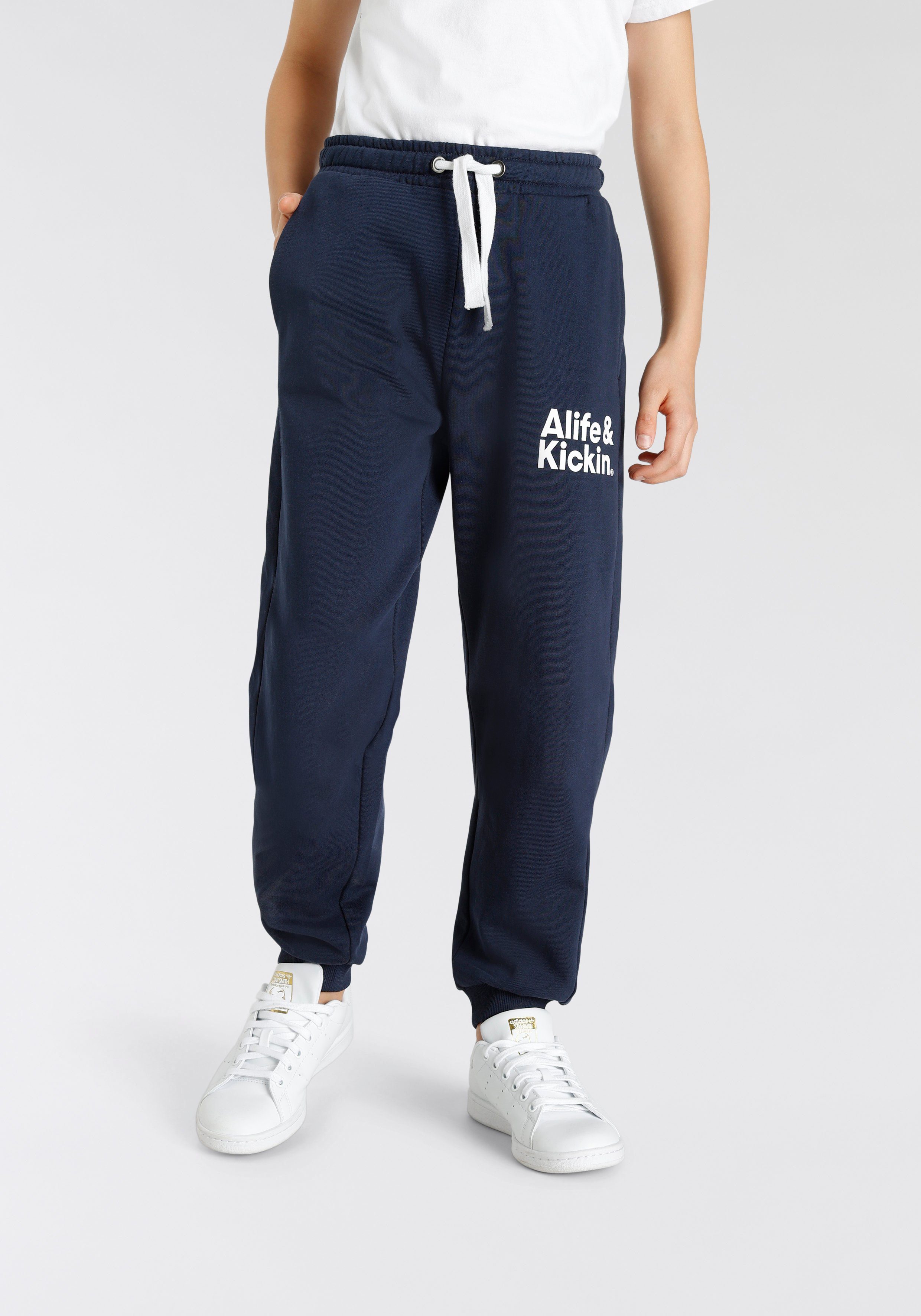 Alife & Kickin Sweathose Logo-Print weiche innen geraute Ware | Jogginghosen