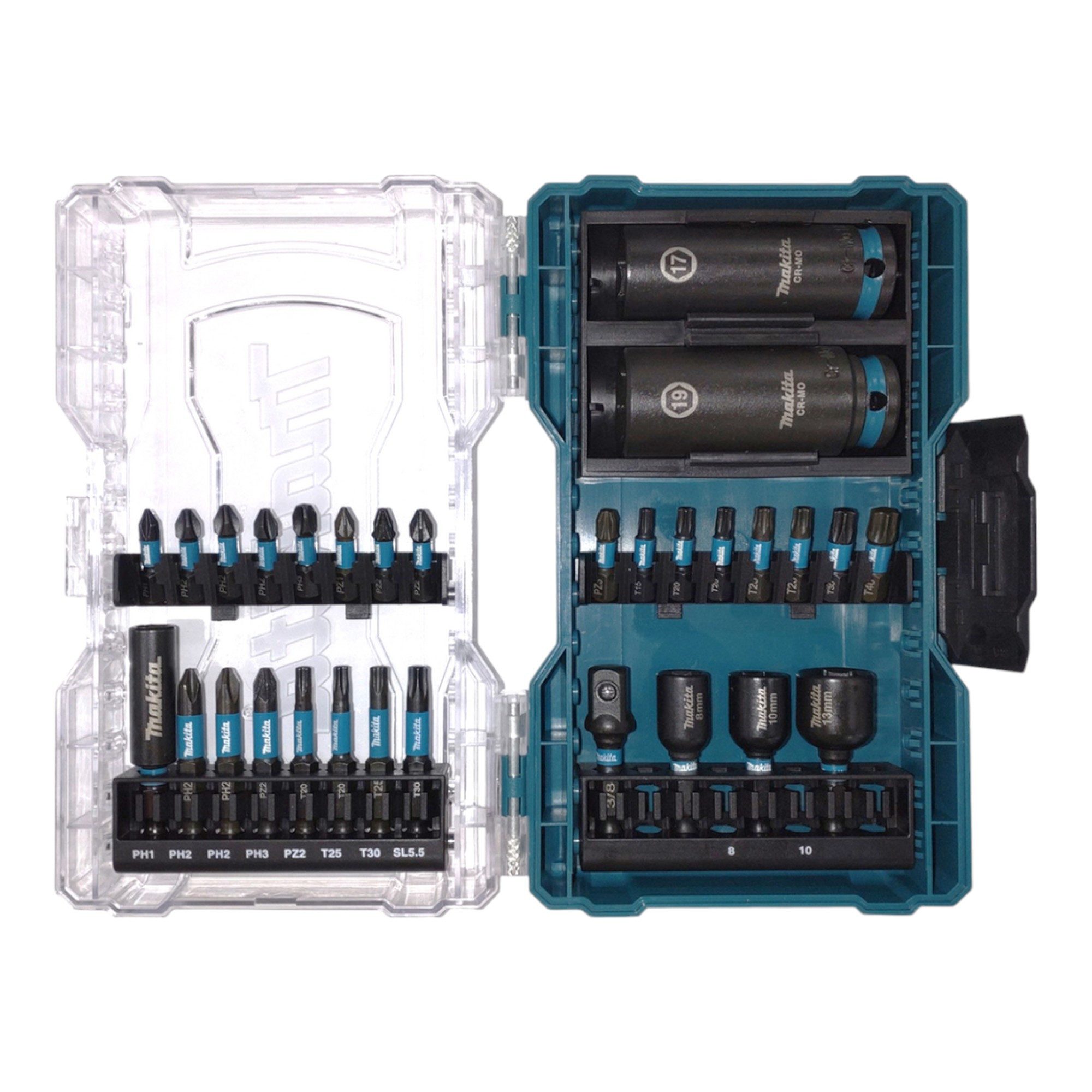 Makita Дрель- und Битыet E-22903 Bit und Schlagnuss Set 1/4" / 3/8" 30 tlg. IMPACT BLACK