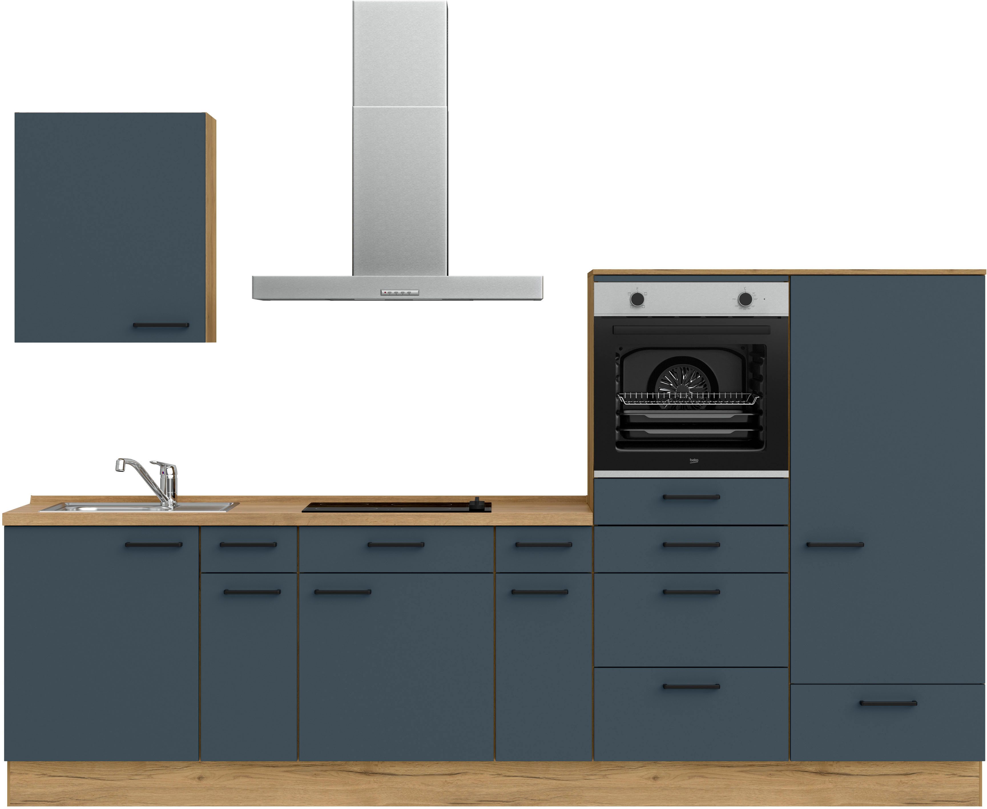 nobilia® Küchenzeile "Easytouch I", NEU: individuell anpassbar mit gratis Profi-Beratung, vormontiert, Breite 300 cm, Ausrichtung wählbar, wahlw. mit E-Geräten