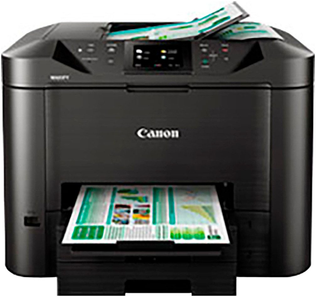 Canon MAXIFY MB5450 Multifunktionsdrucker, (WLAN (Wi-Fi), LAN (Ethernet), 4in1 Tintenstrahl-Multifunktionsgerät mit Duplex-ADF+hohen Reichweiten)