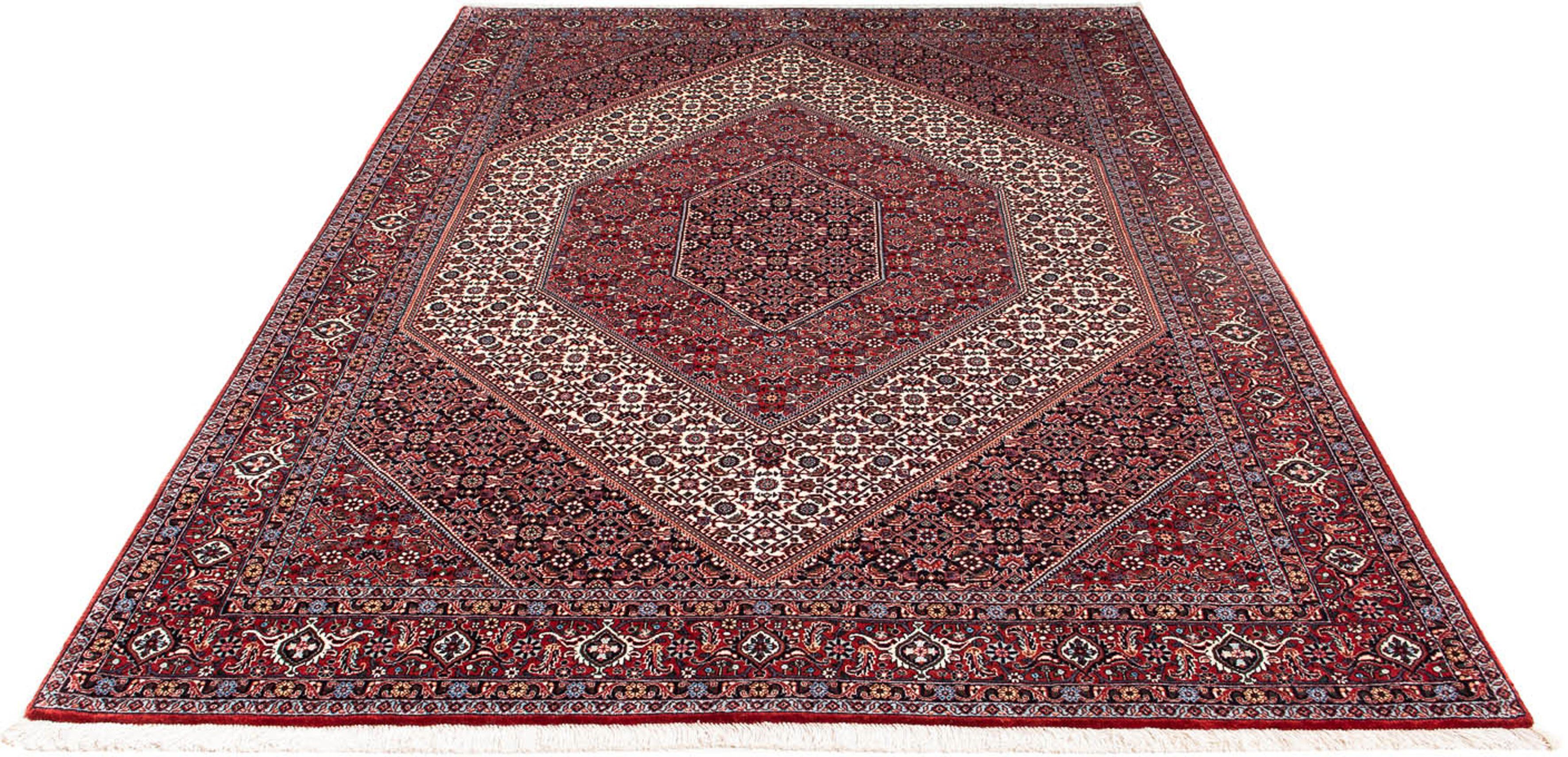 Orientteppich Perser - Bidjar - 241 x 170 cm - dunkelrot, morgenland, rechteckig, Höhe: 15 mm, Wohnzimmer, Handgeknüpft, Einzelstück mit Zertifikat